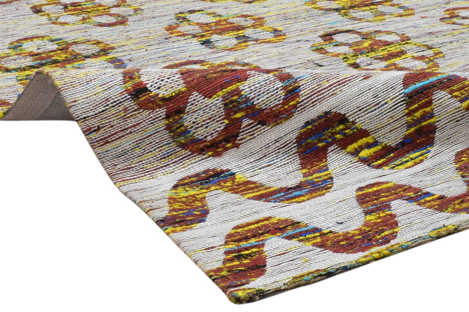 Jacquard Loom Grey Silk Rug 5' X 8' Modern Scandinavian Floral Room Size Carpet 7860700053653