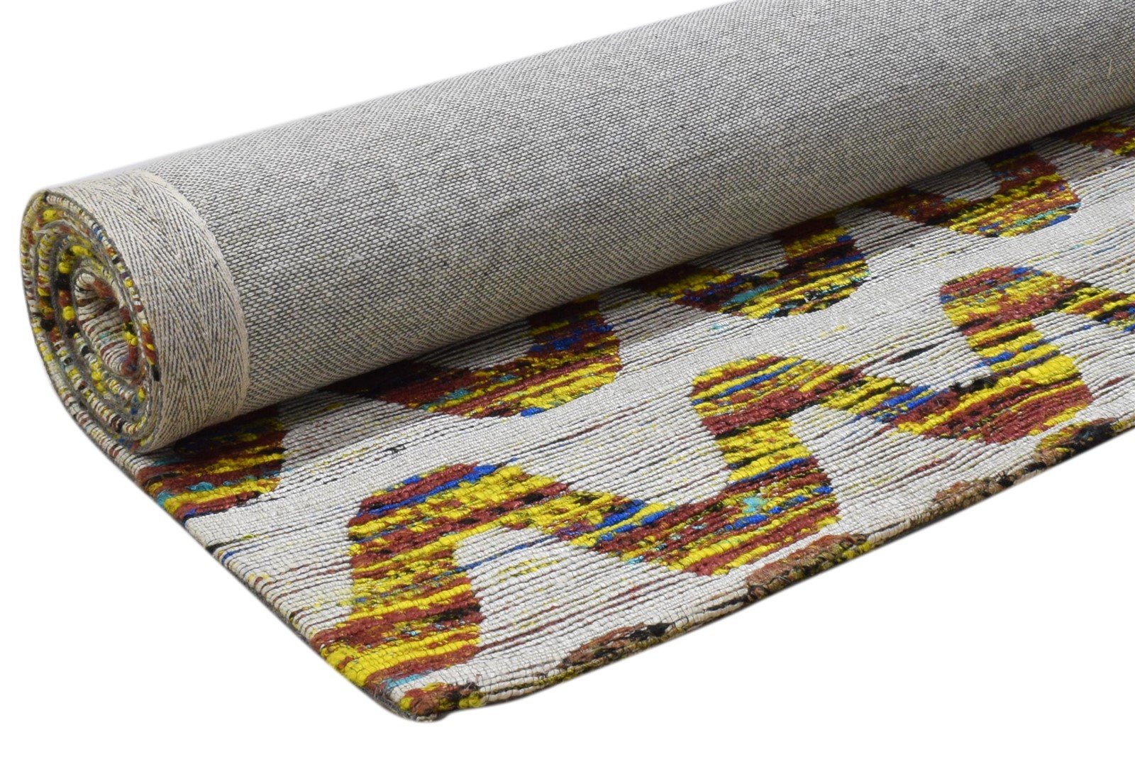 Jacquard Loom Grey Silk Rug 5' X 8' Modern Scandinavian Floral Room Size Carpet 7860700872853
