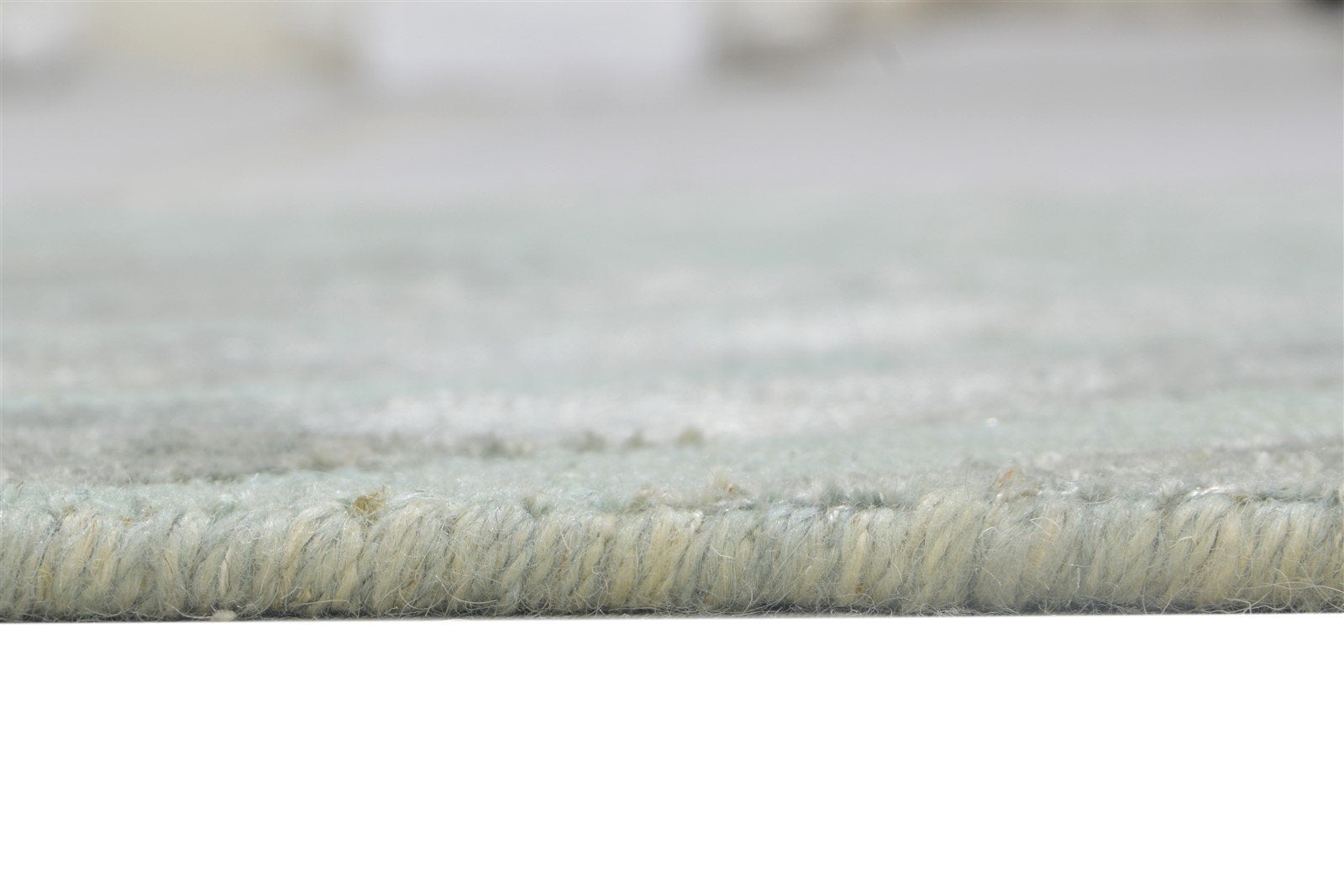 Jacquard Loom Grey Wool Silk Rug 2X8 Modern Scandinavian Geometric Small Runner 7864147542165