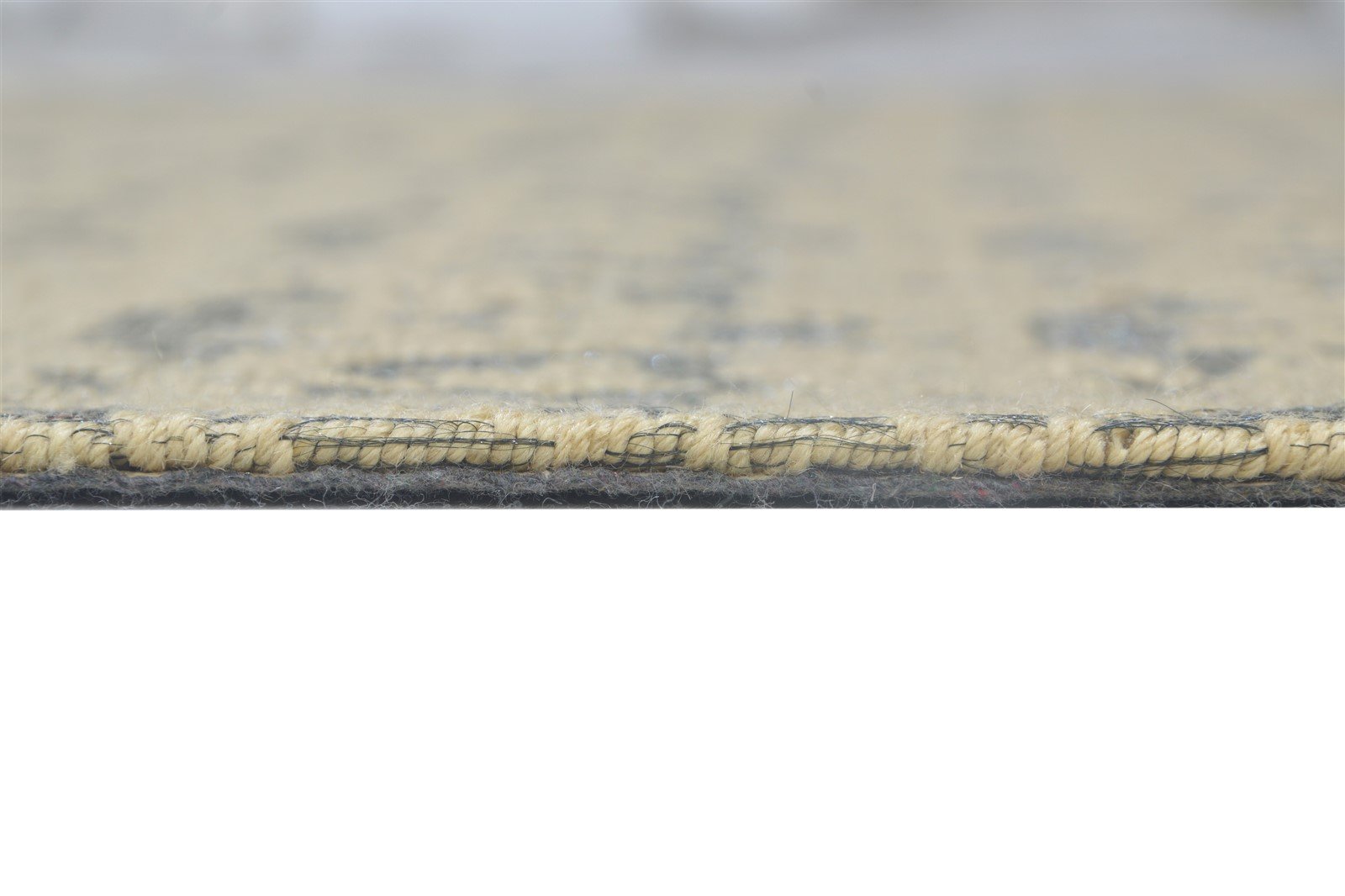 Jacquard Loom Grey Wool / Silk Rug 5X7 Modern French Floral Room Size Carpet 7864178835605