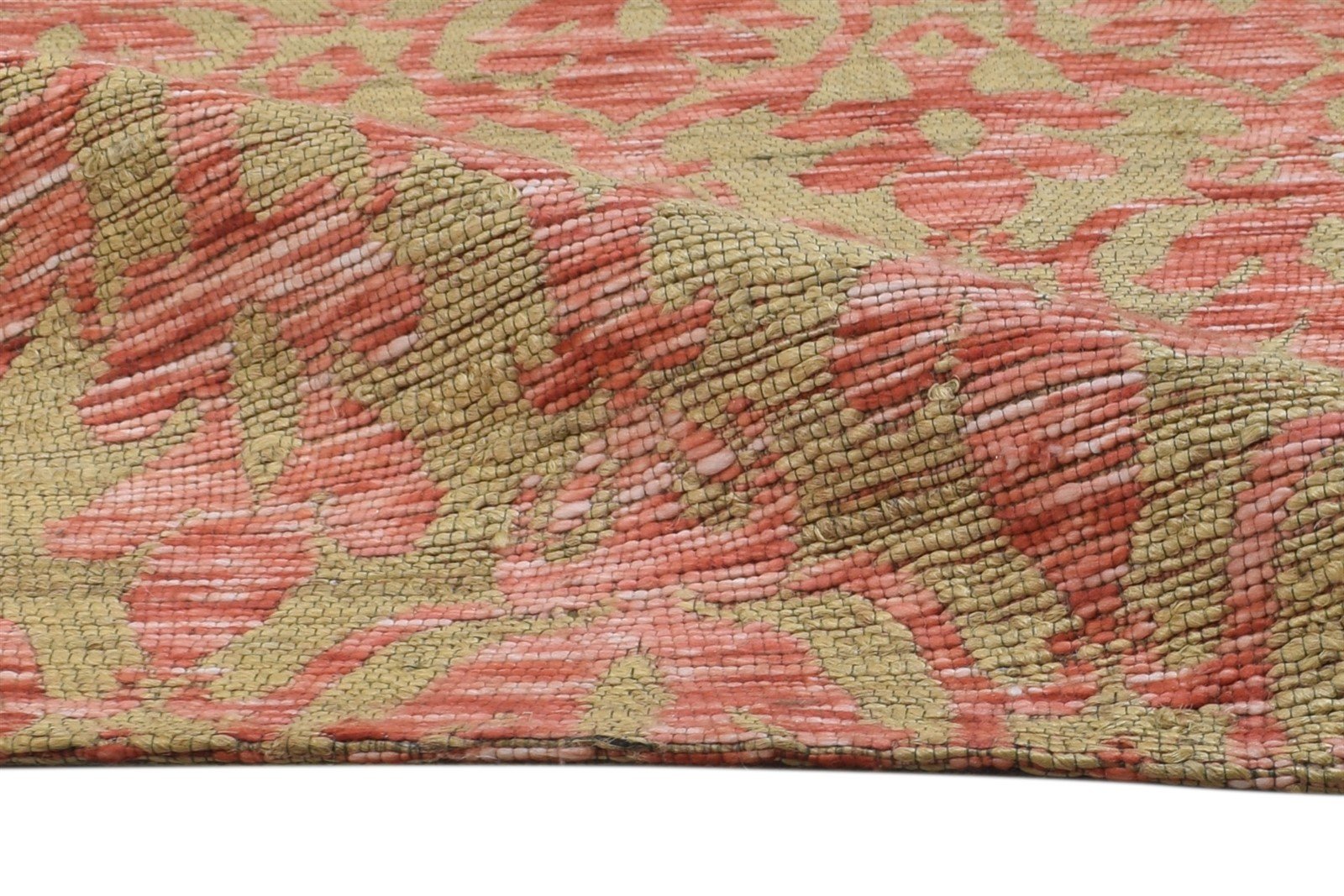 Jacquard Loom Pink Jute / Silk Rug 4X6 Modern French Damask Room Size Carpet 7864476565653