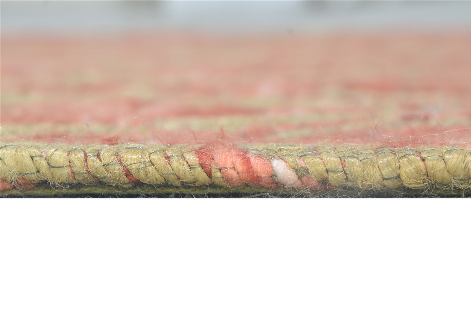 Jacquard Loom Pink Jute / Silk Rug 4X6 Modern French Damask Room Size Carpet 7864476565653