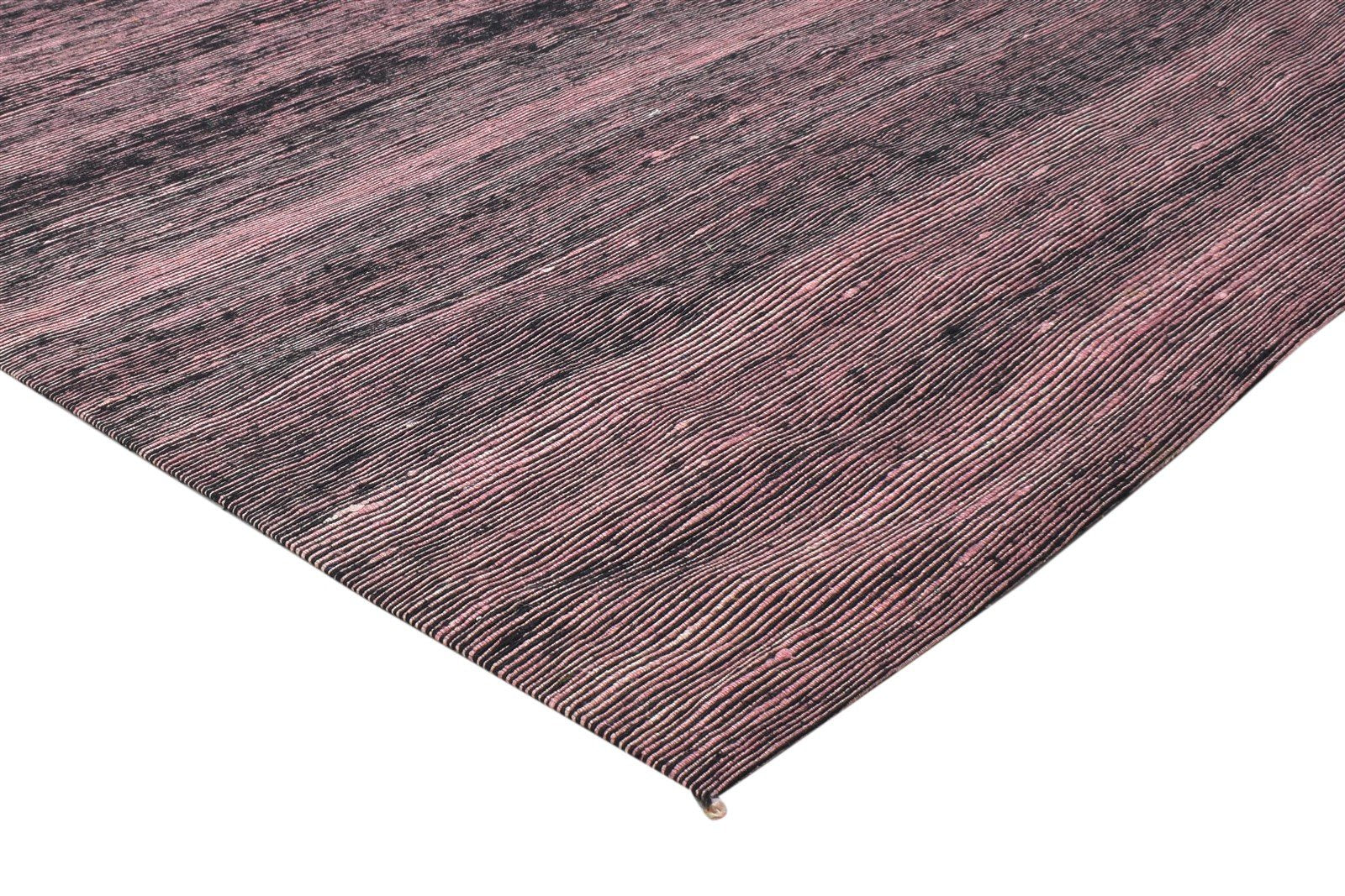 Grete Jacquard Loom Pink Wool / Silk Rug 5X7 Modern Bohemian Solid 7864177426581