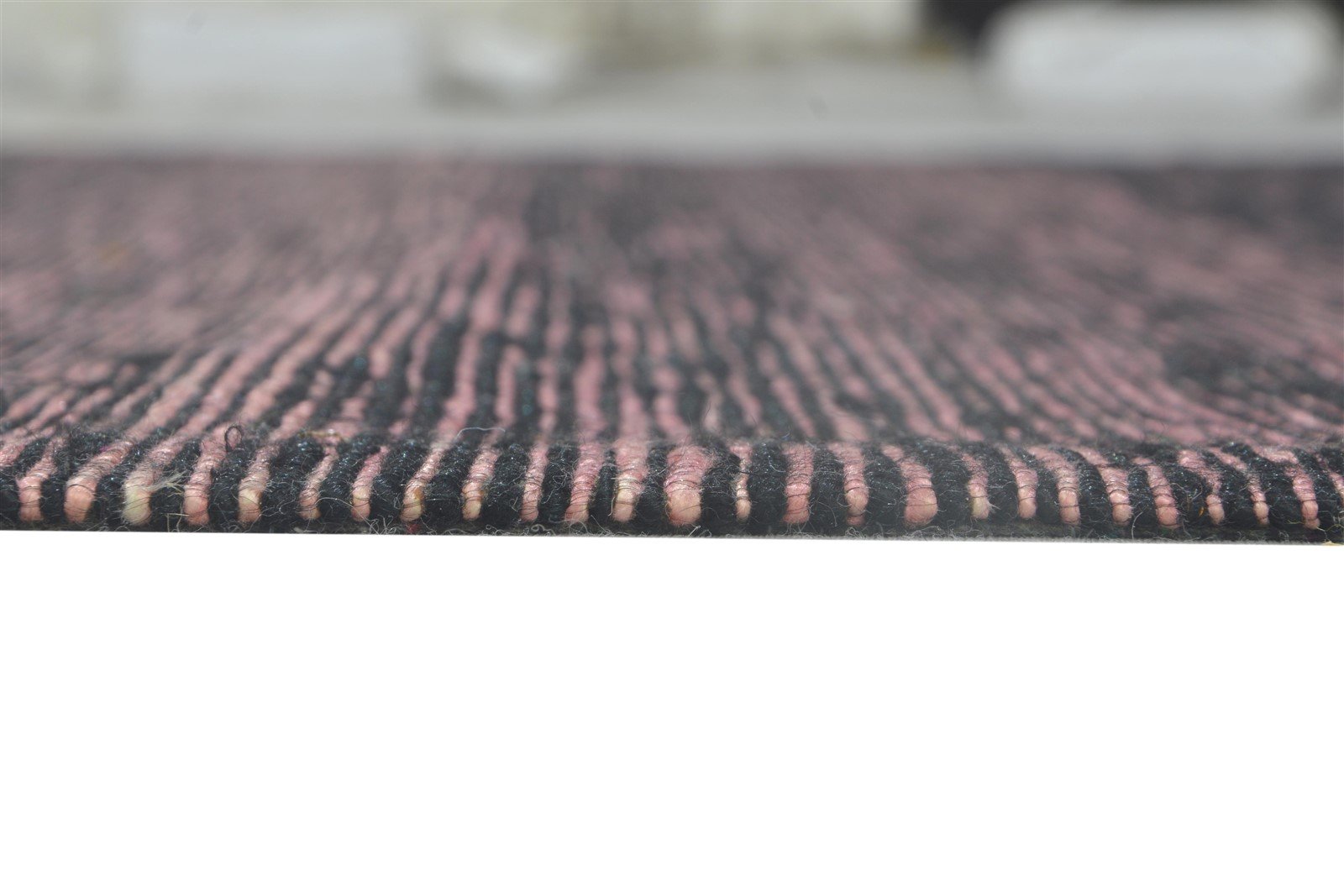 Grete Jacquard Loom Pink Wool / Silk Rug 5X7 Modern Bohemian Solid 7864177426581