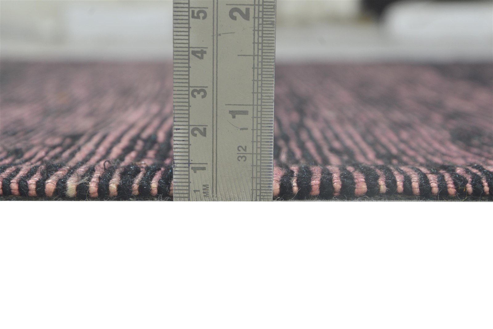 Grete Jacquard Loom Pink Wool / Silk Rug 5X7 Modern Bohemian Solid 7864177426581