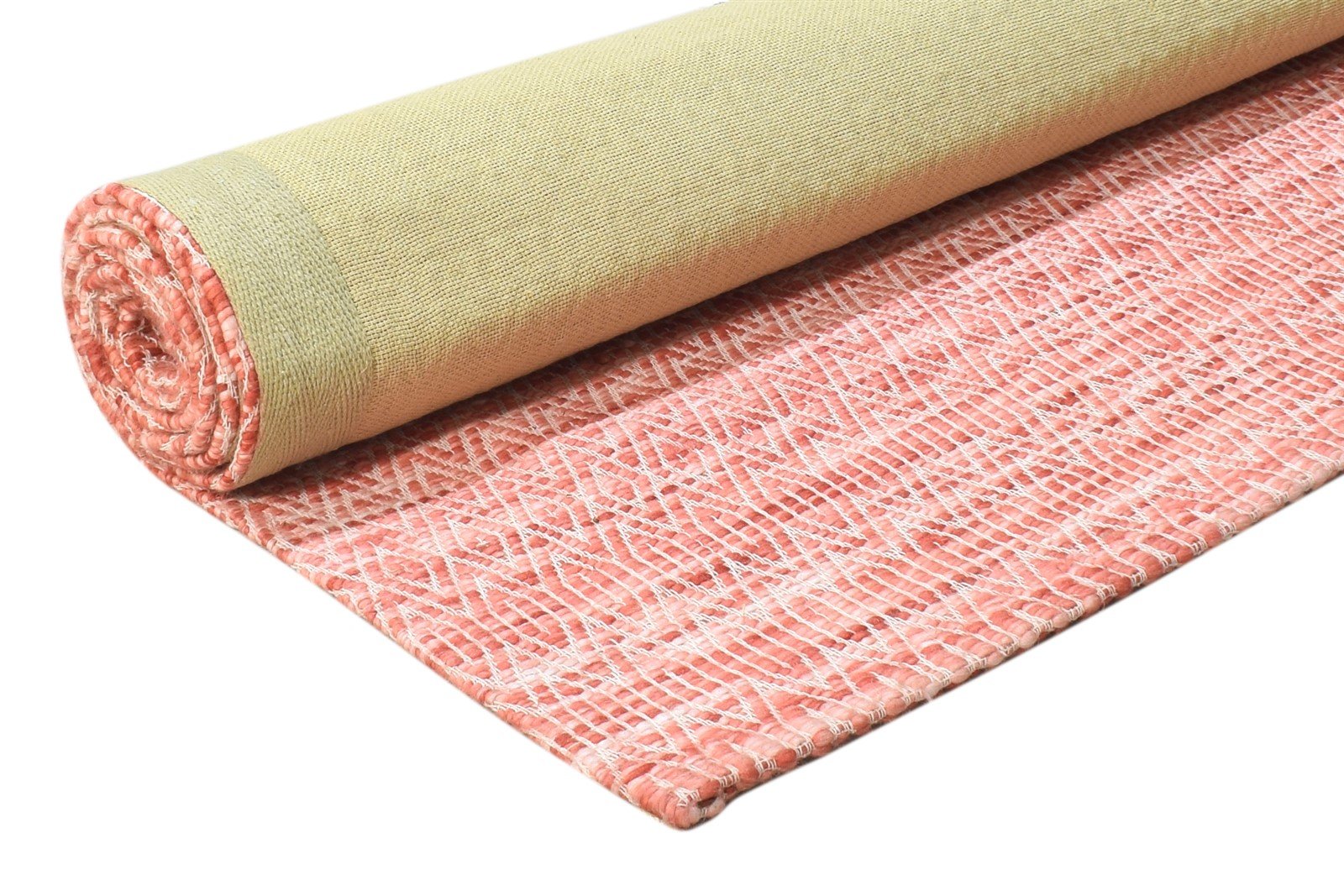 Elfreda Jacquard Loom Red Wool Rug 5' X 7' Modern Bohemian Solid 7864465916053