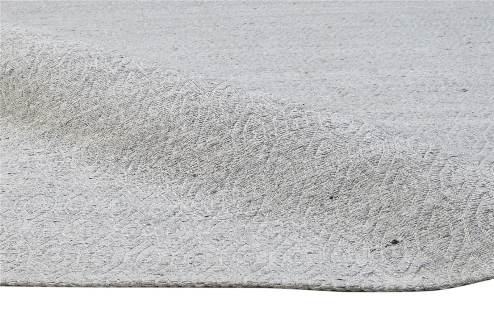 Jacquard Silver Rug 5X8 Modern Jacquard Loom Scandinavian Diamond Room Size 7864456741013