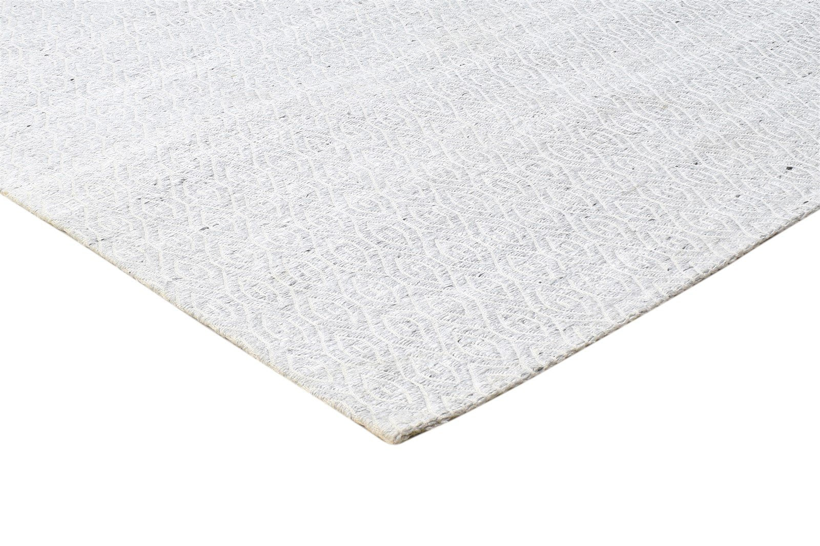 Jacquard Silver Rug 5X8 Modern Jacquard Loom Scandinavian Diamond Room Size 7864456741013