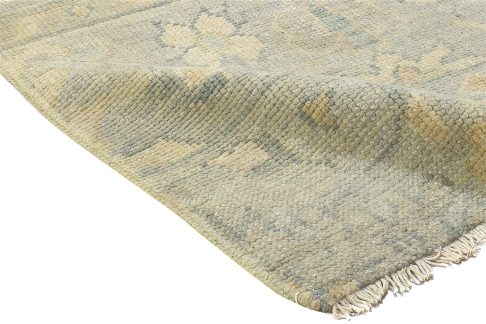 Jania Wool Blue Rug 2' X 2' Persian Hand Knotted Oushak Oriental 7864117493909