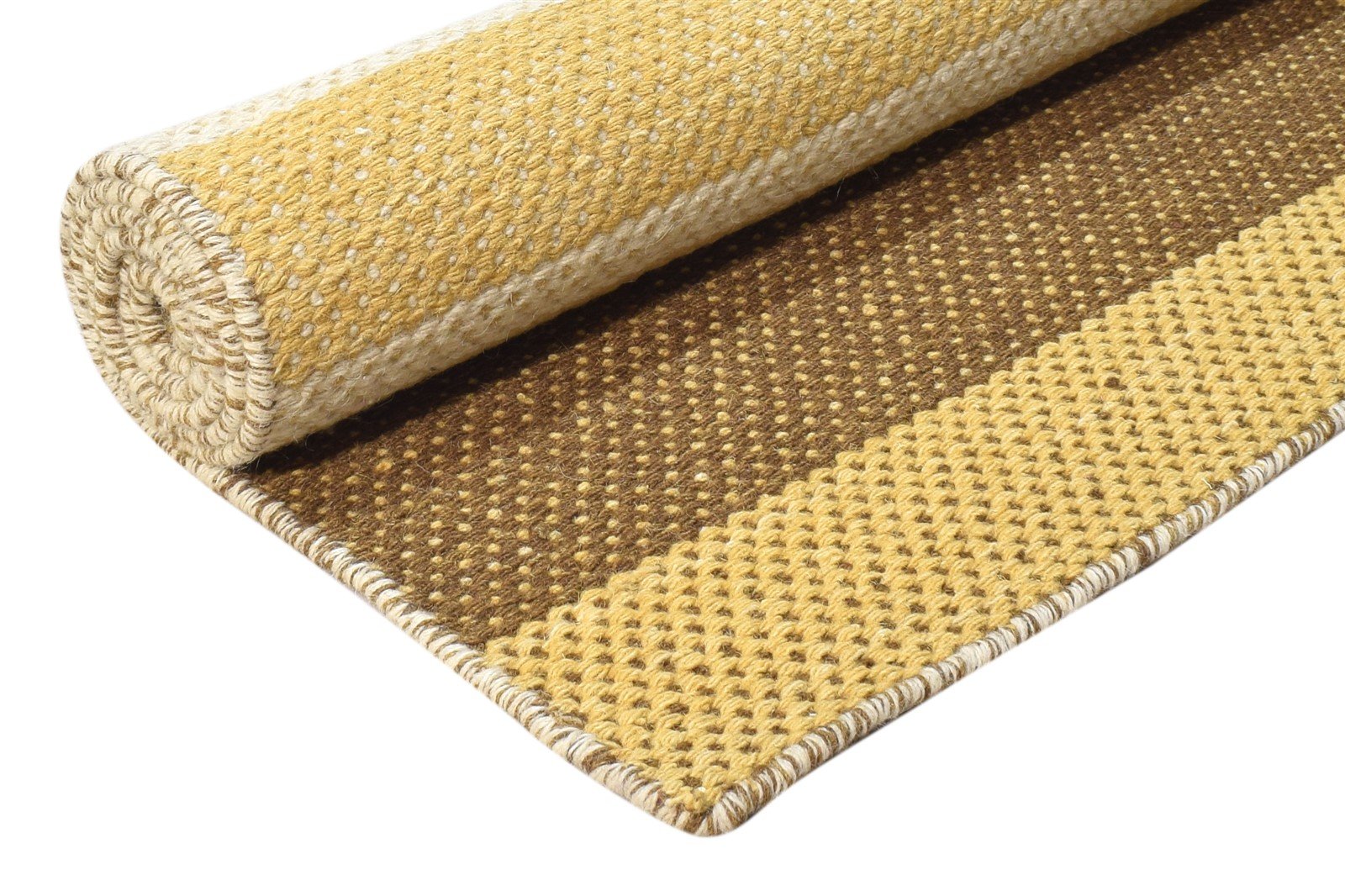 Jillana Wool Gold Rug 5X6 Southwestern Jacquard Loom American Tribal   7865004982421