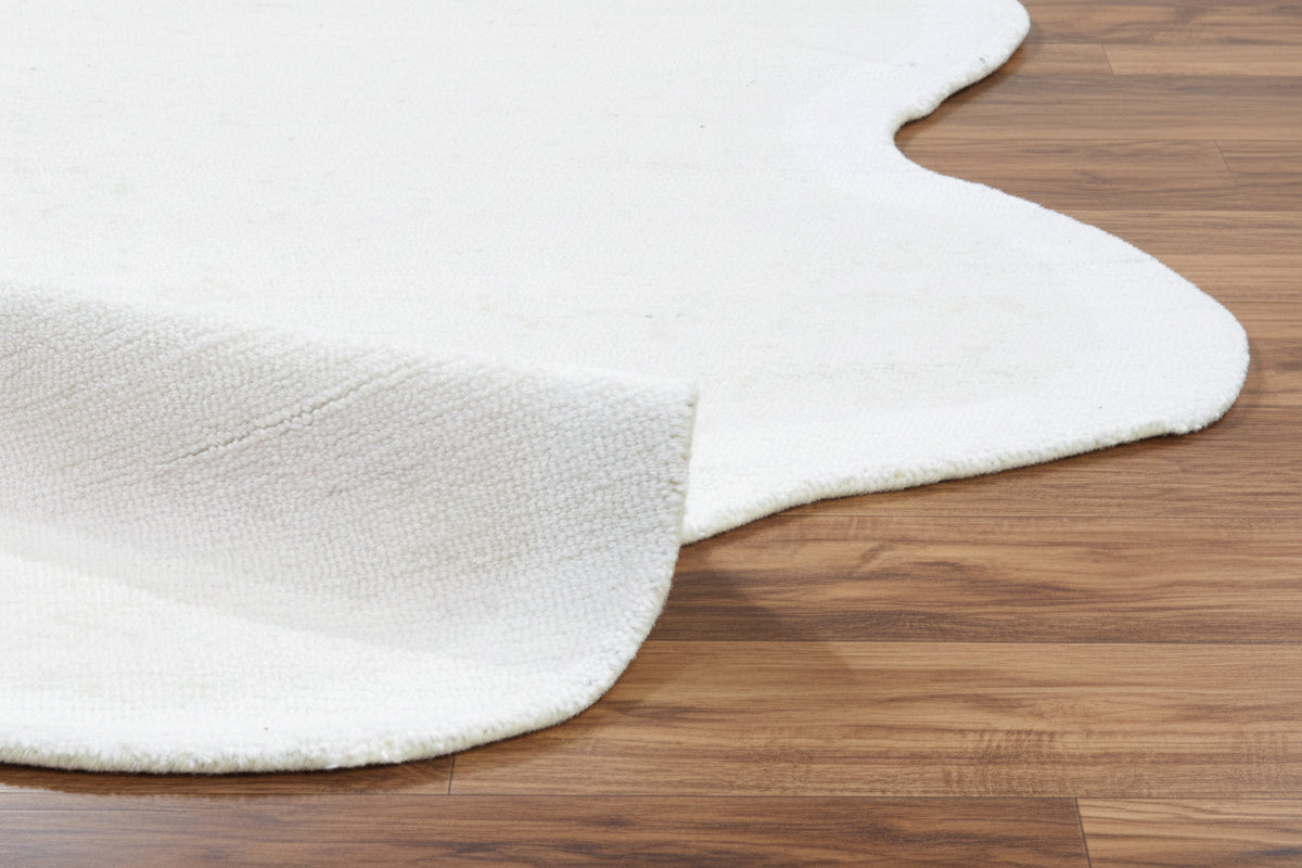 Joie Cloud Handmade White Kids Area Rug – Playroom Soft Nursery Rug 9126192087189