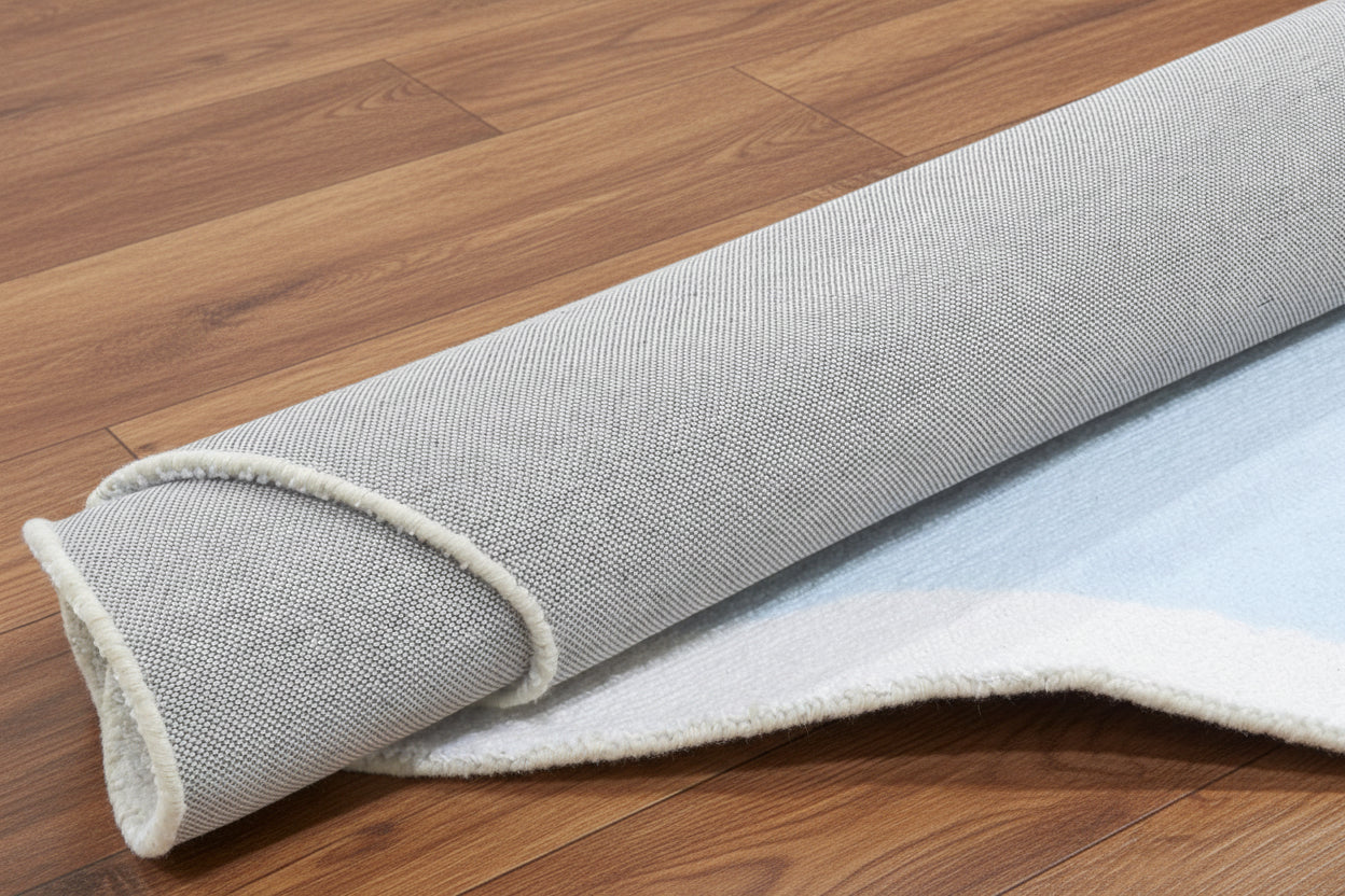Joie Cloud Shape Handmade Sky Blue Kids Area Rug | Playroom Soft Nursery Rug 9081804914837