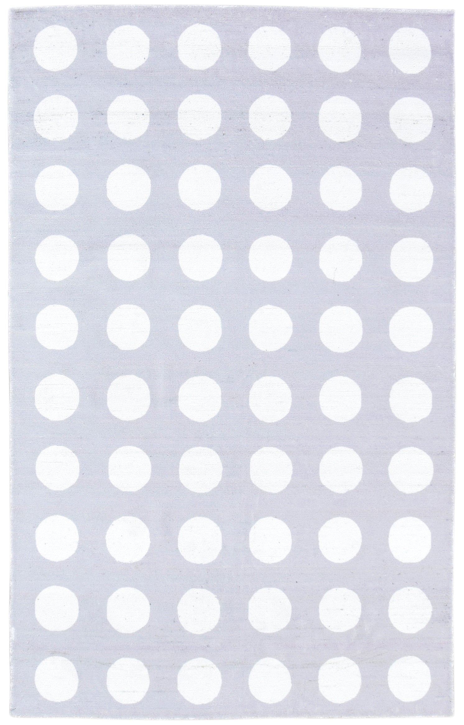 Juni Polka Dot Lavender Gray Handmade Kids Nursery Plush Soft Rug 9013016264853