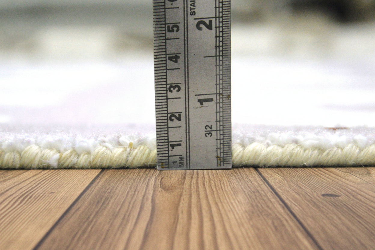 Juni Polka Dot Lavender Gray Handmade Kids Nursery Plush Soft Rug 9013016264853