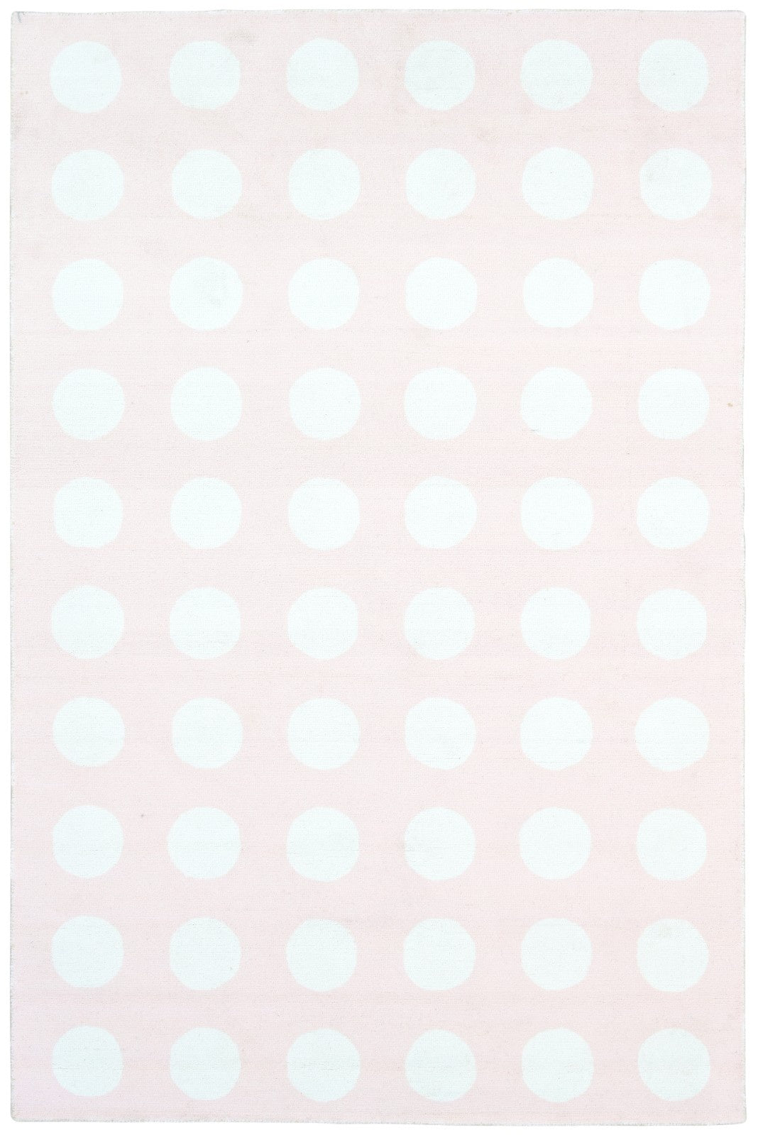 Juni Polka Dot Pink Handmade Kids Nursery Plush Soft Rug 9124955914389