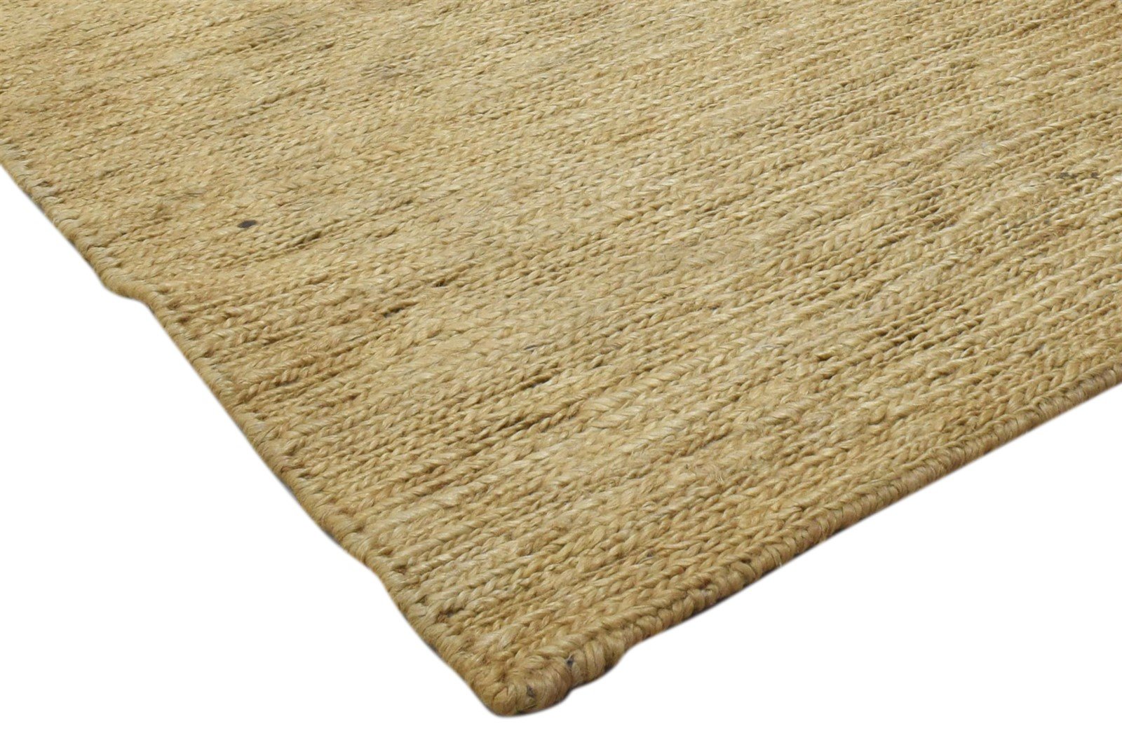 Jute Beige Rug 2' X 3' Modern Hand Knotted Scandinavian Solid Small Carpet 7860702445717