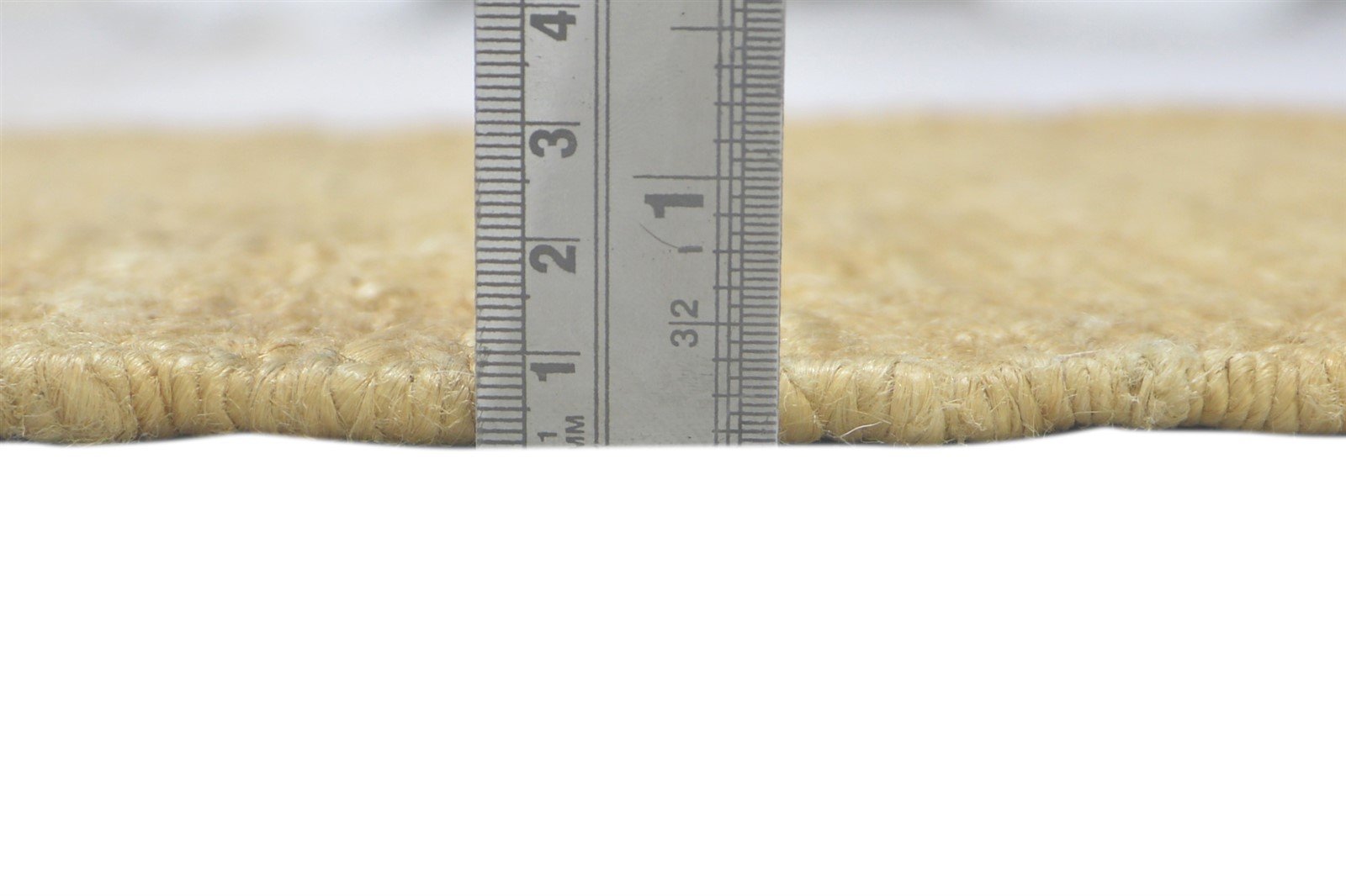 Jute Beige Rug 2' X 3' Modern Hand Knotted Scandinavian Solid Small Carpet 7860702445717