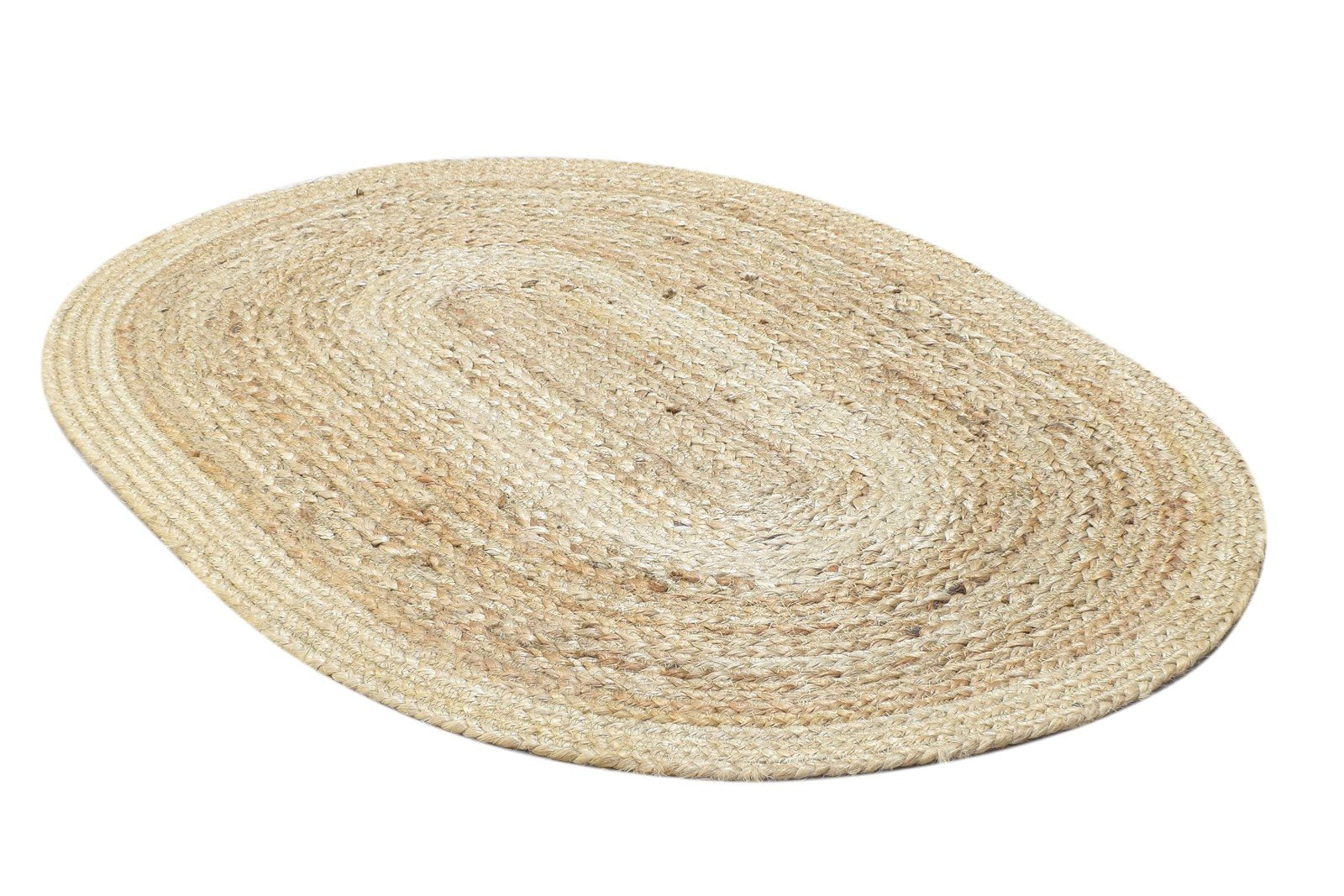 Jute Beige Rug 2' X 3' Modern Hand Woven Scandinavian Solid Small Carpet 7864133124245