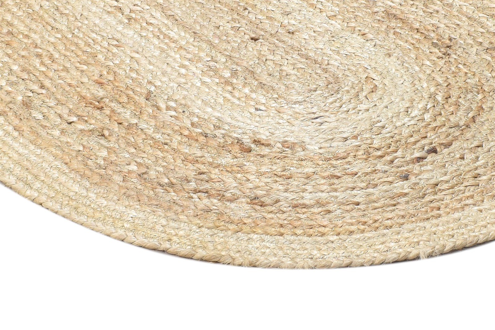 Jute Beige Rug 2' X 3' Modern Hand Woven Scandinavian Solid Small Carpet 7864133124245