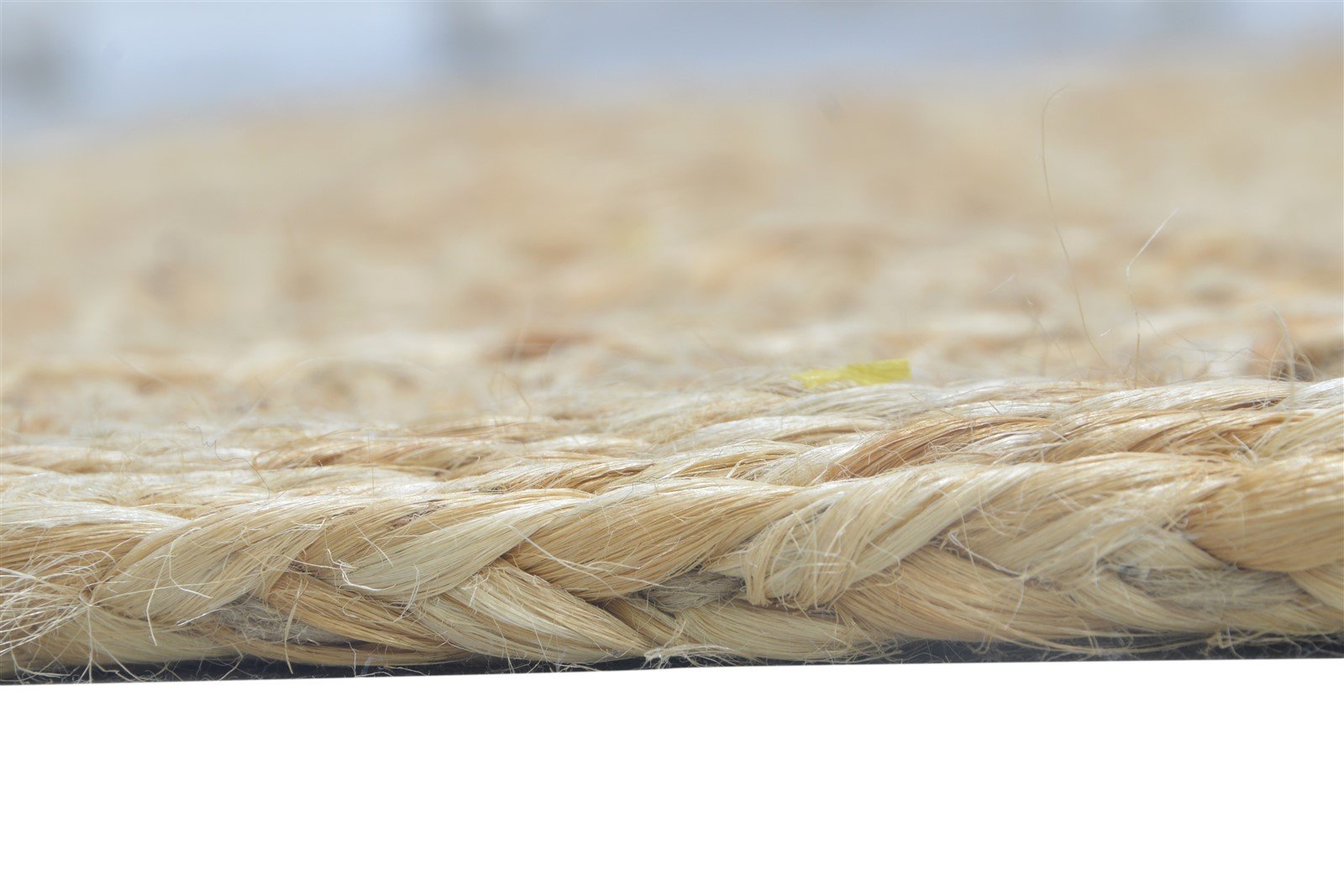 Jute Beige Rug 4' X 4' Modern Hand Woven Scandinavian Solid Room Size Carpet 7864818335893