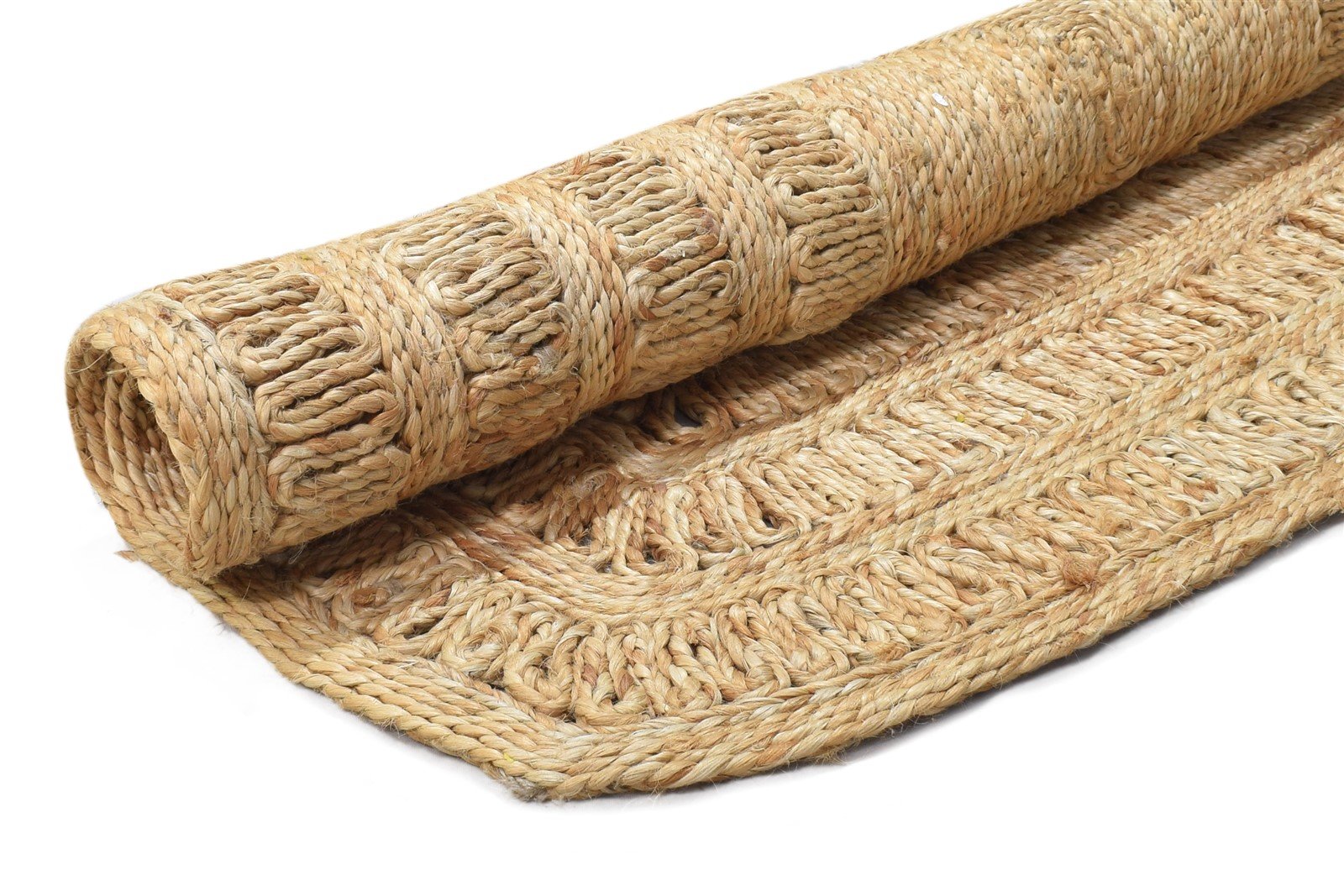 Jute Beige Rug 4' X 4' Modern Hand Woven Scandinavian Solid Room Size Carpet 7864818335893