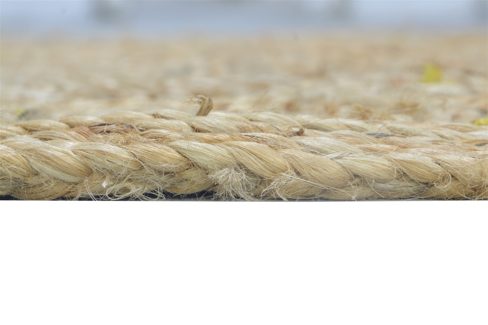 Jute Beige Rug 4' X 6' Modern Hand Woven Scandinavian Solid Room Size Carpet 7864251187349