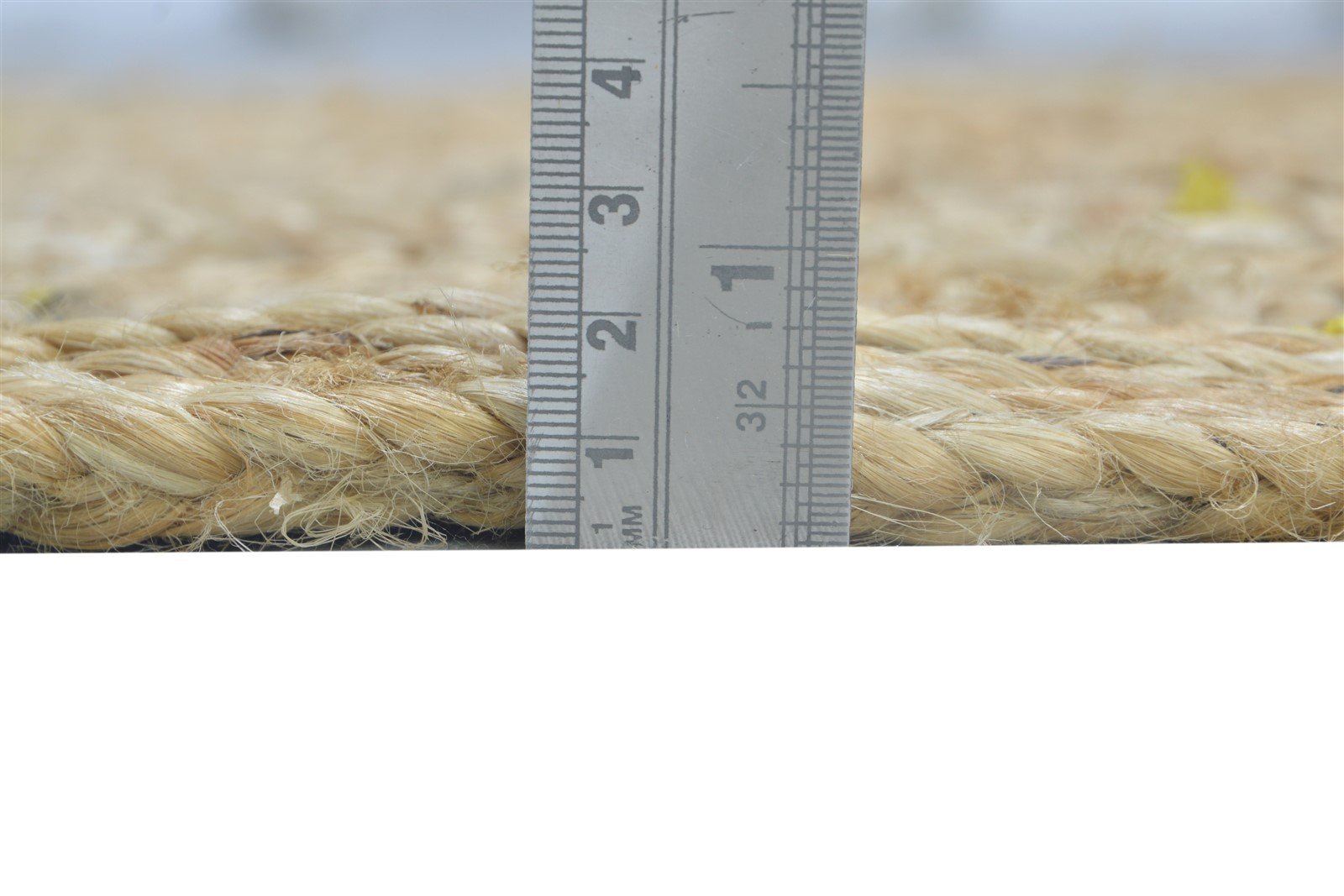Jute Beige Rug 4' X 6' Modern Hand Woven Scandinavian Solid Room Size Carpet 7864251187349