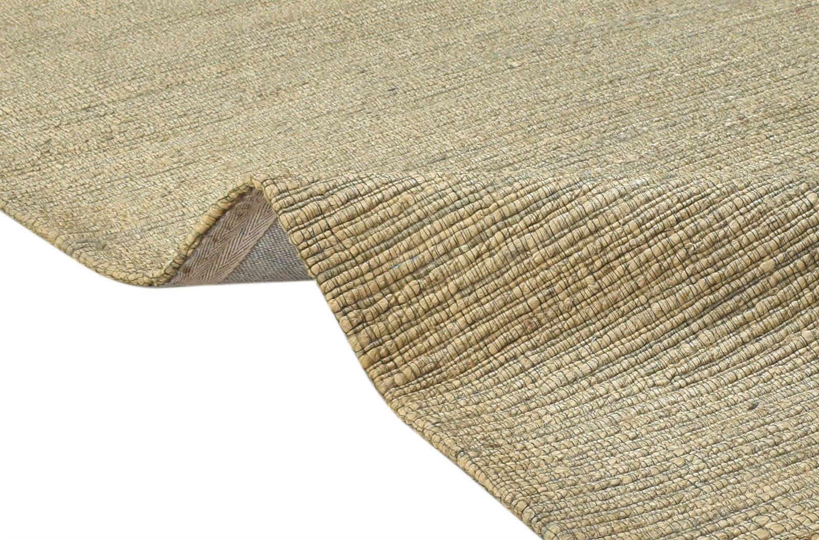 Jute Beige Rug 5' X 7' Modern Jacquard Loom Bohemian Solid Room Size Carpet 7864487116949