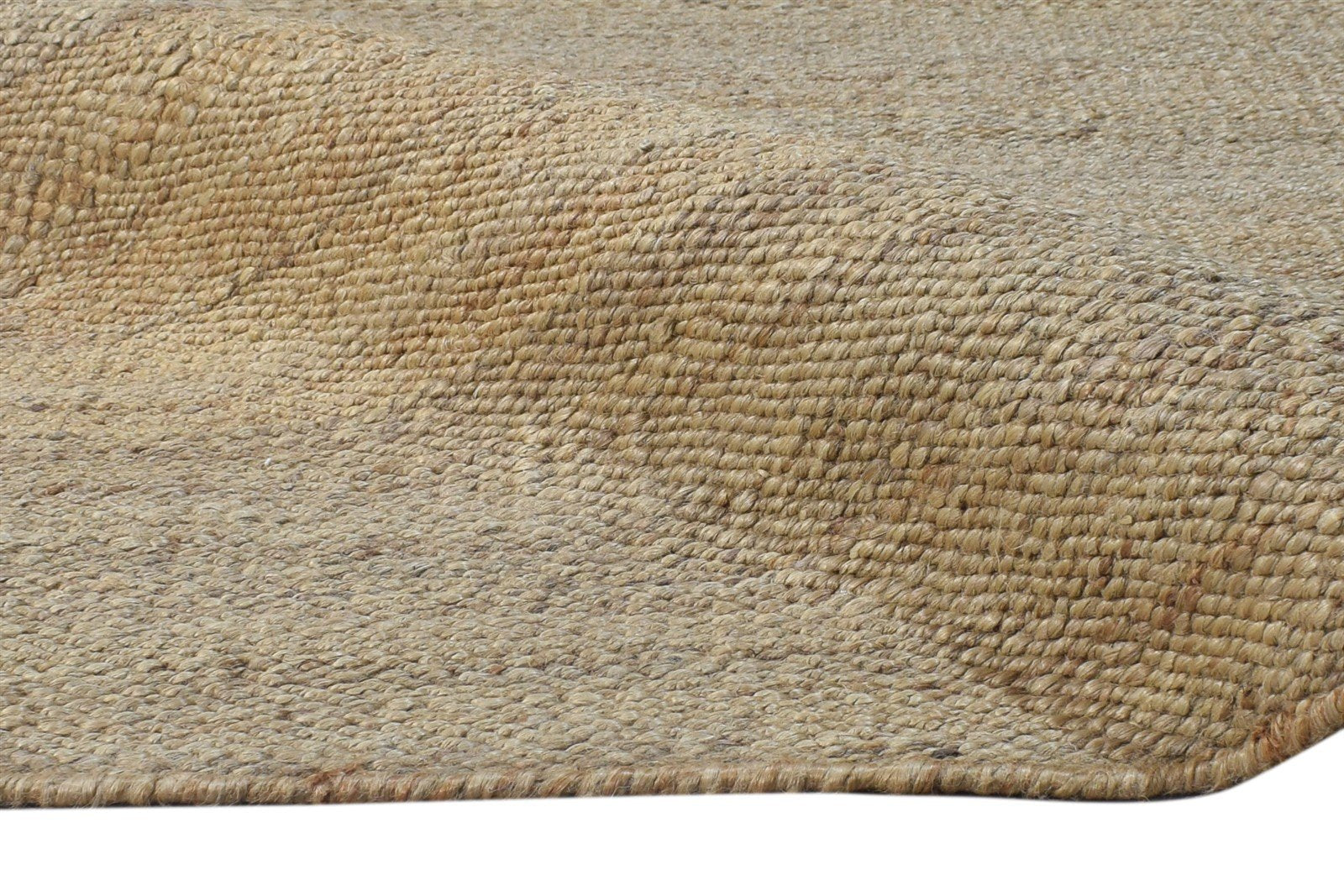 Jute Beige Rug 8' X 10' Modern Hand Woven Scandinavian Solid Large Carpet 7864779014293