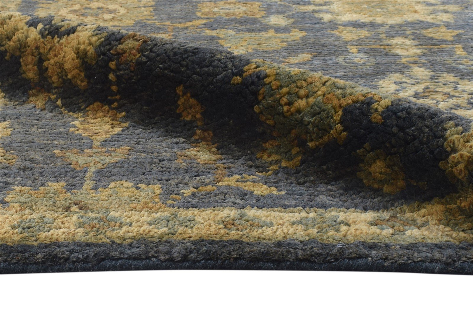 Jute Black Rug 5' X 8' Persian Hand Knotted Oushak Oriental Room Size Carpet 7864407031957