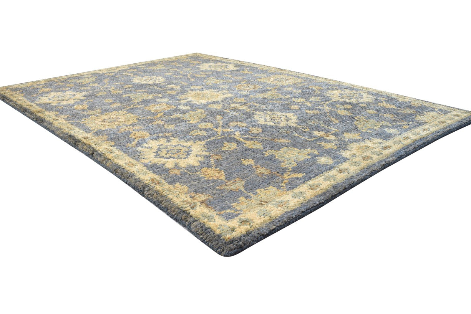 Jute Black Rug 5' X 8' Persian Hand Knotted Oushak Oriental Room Size Carpet 7864407031957