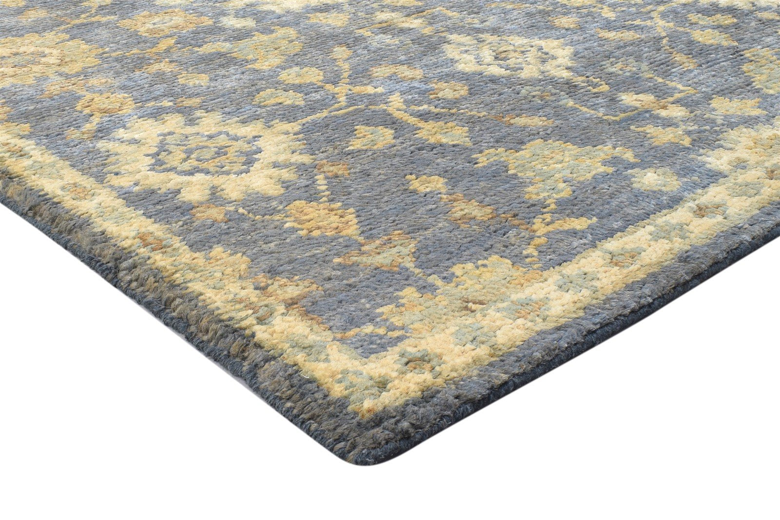 Jute Black Rug 5' X 8' Persian Hand Knotted Oushak Oriental Room Size Carpet 7864407031957