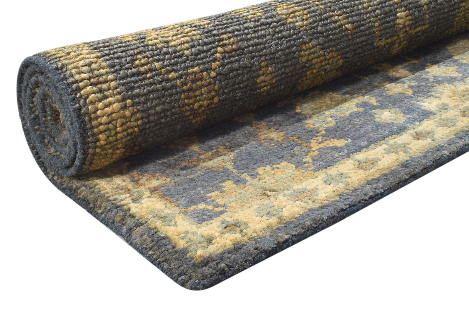 Jute Black Rug 5' X 8' Persian Hand Knotted Oushak Oriental Room Size Carpet 7864407031957