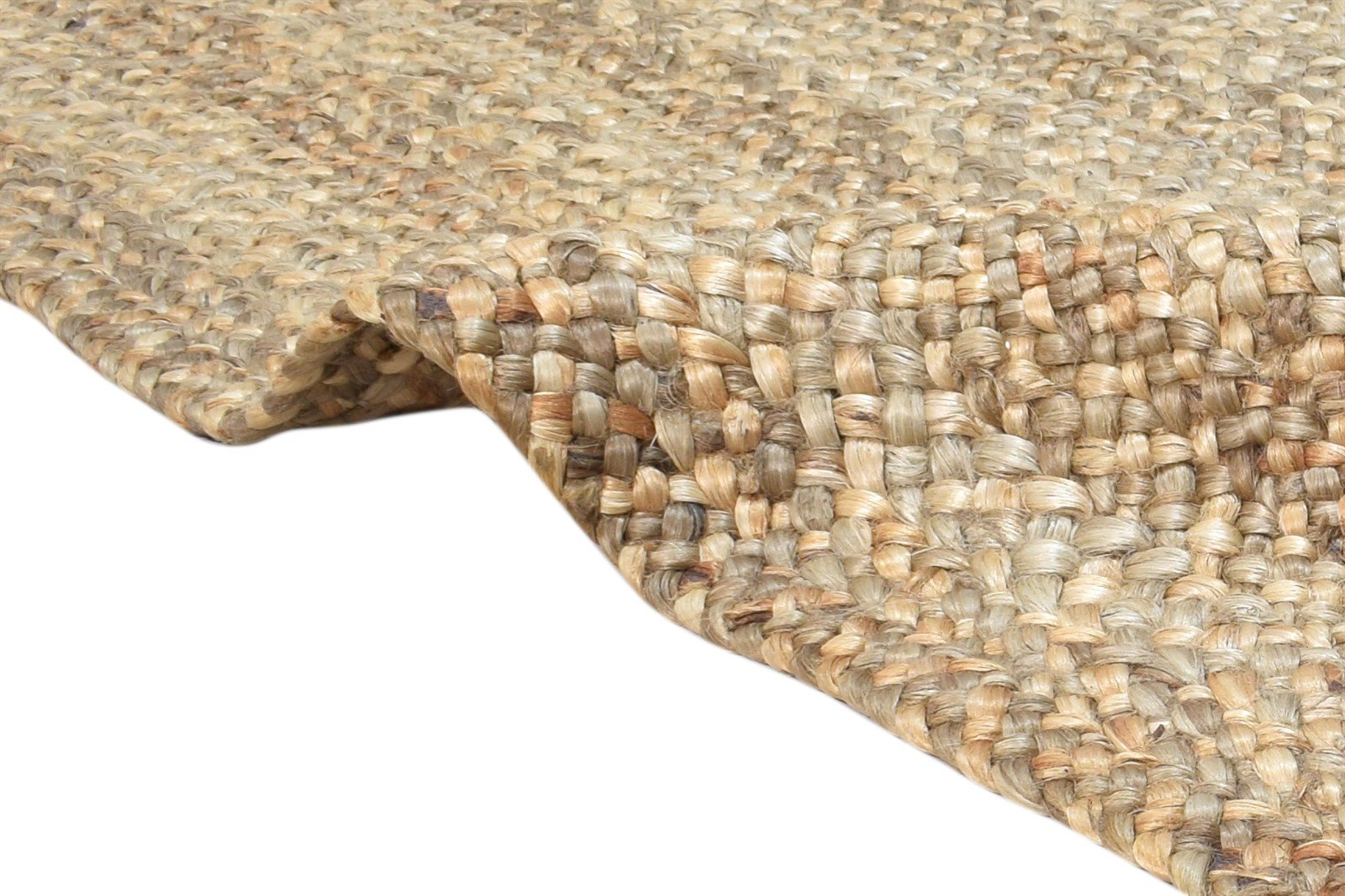 Jute Brown Rug 5' X 7' Modern Hand Woven Scandinavian Solid Room Size Carpet 7864963006613