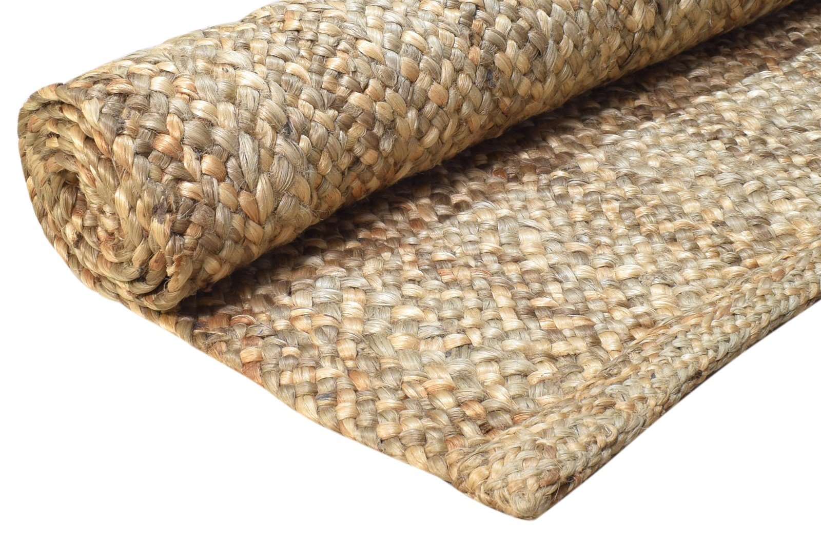 Jute Brown Rug 5' X 7' Modern Hand Woven Scandinavian Solid Room Size Carpet 7864963006613