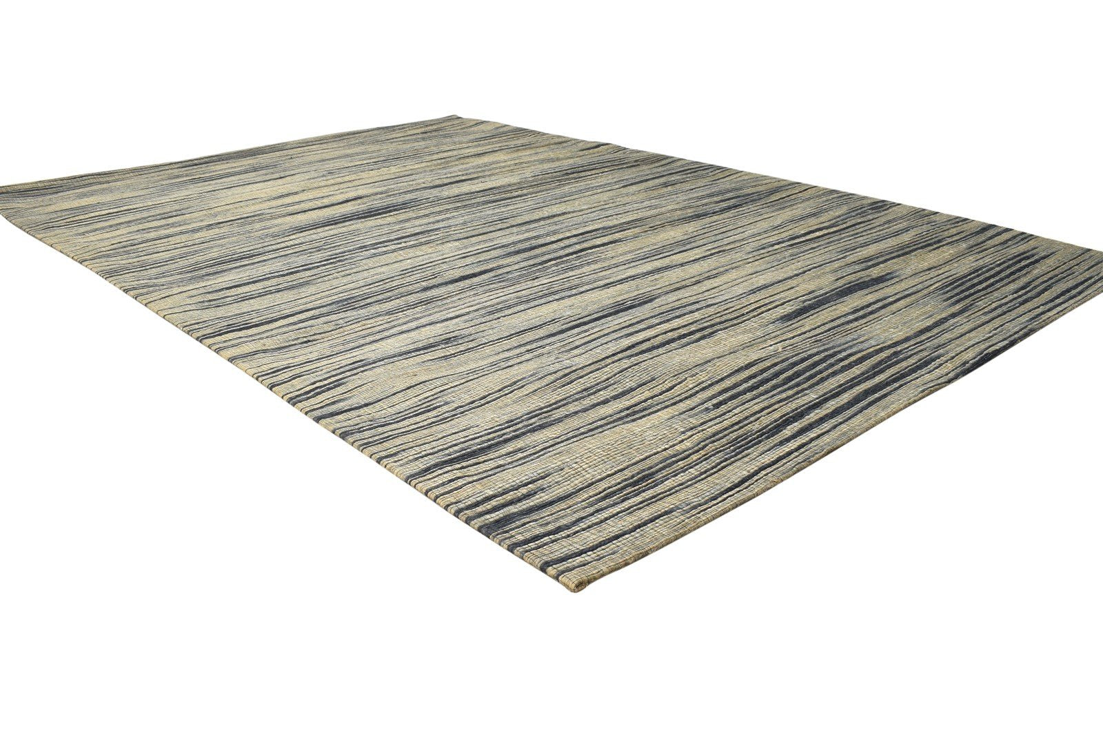Jute Charcoal Rug 5X8 Modern Jacquard Loom Bohemian Abstract Room Size Carpet 7864472666261