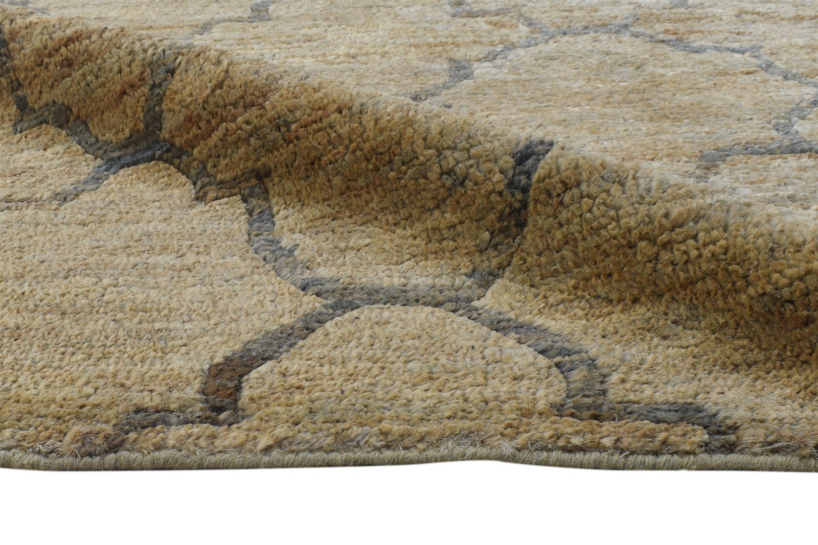 Jute Gold Rug 5' X 8' Modern Hand Knotted Moroccan Trellis Room Size Carpet 7864409030805