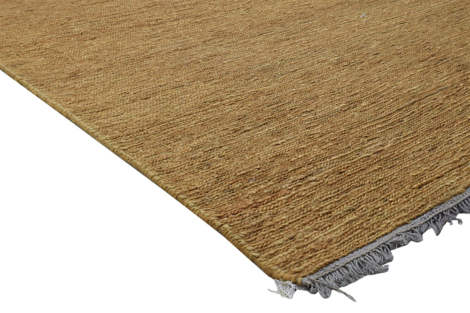 Jute Gold Rug 5' X 8' Modern Hand Knotted Scandinavian Solid Room Size Carpet 7860699234453