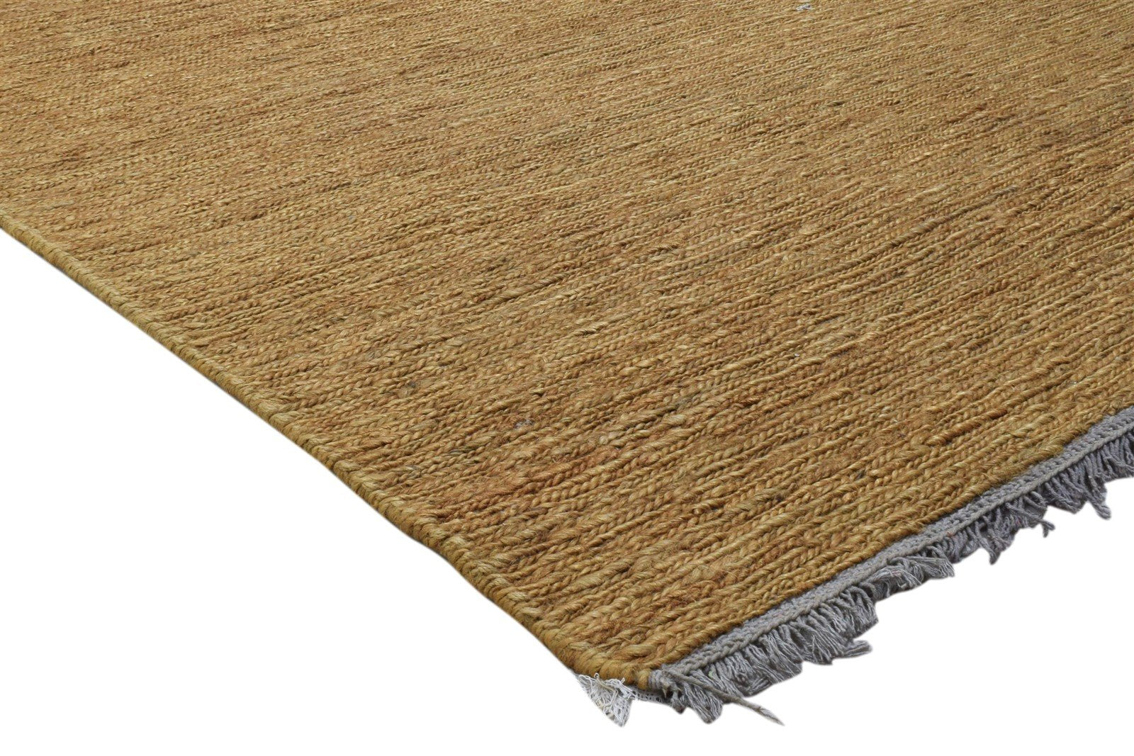 Jute Gold Rug 5' X 8' Modern Hand Knotted Scandinavian Solid Room Size Carpet 7860699234453
