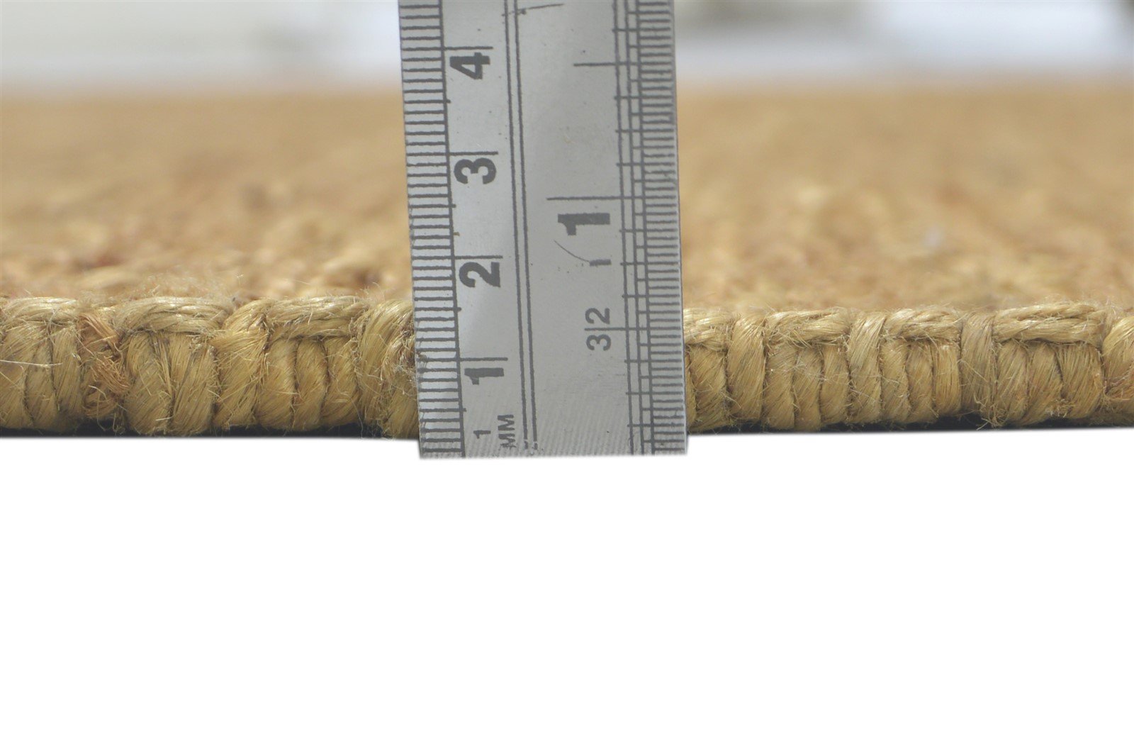 Jute Gold Rug 5' X 8' Modern Hand Knotted Scandinavian Solid Room Size Carpet 7860699234453