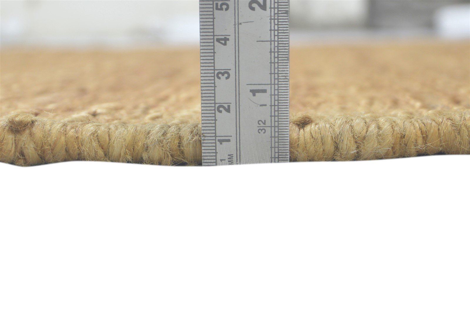 Jute Gold Rug 5' X 8' Modern Hand Knotted Scandinavian Solid Room Size Carpet 7860699660437