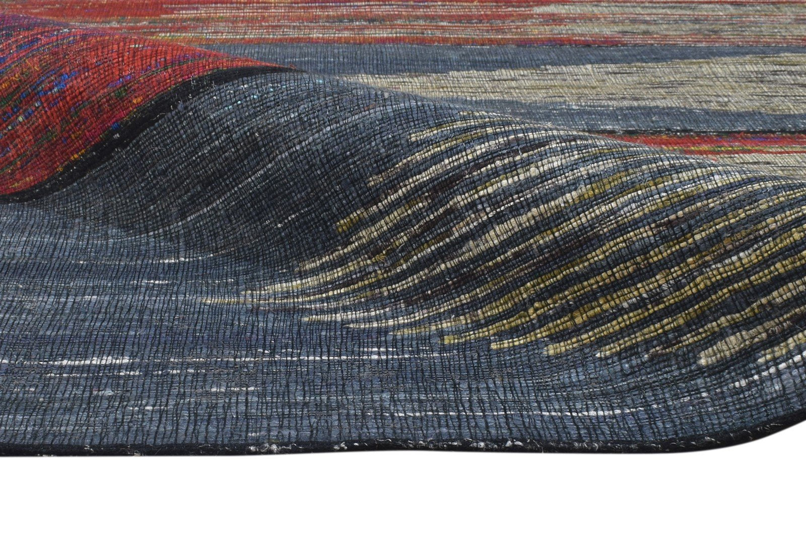 Jute Multi Color Rug 5' X 7' Modern Jacquard Loom Indian Ikat Room Size Carpet 7864468734101