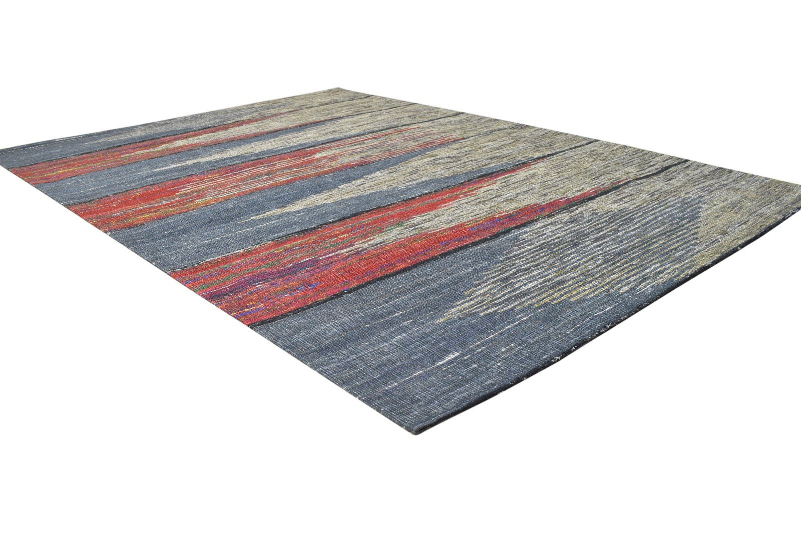 Jute Multi Color Rug 5' X 7' Modern Jacquard Loom Indian Ikat Room Size Carpet 7864468734101