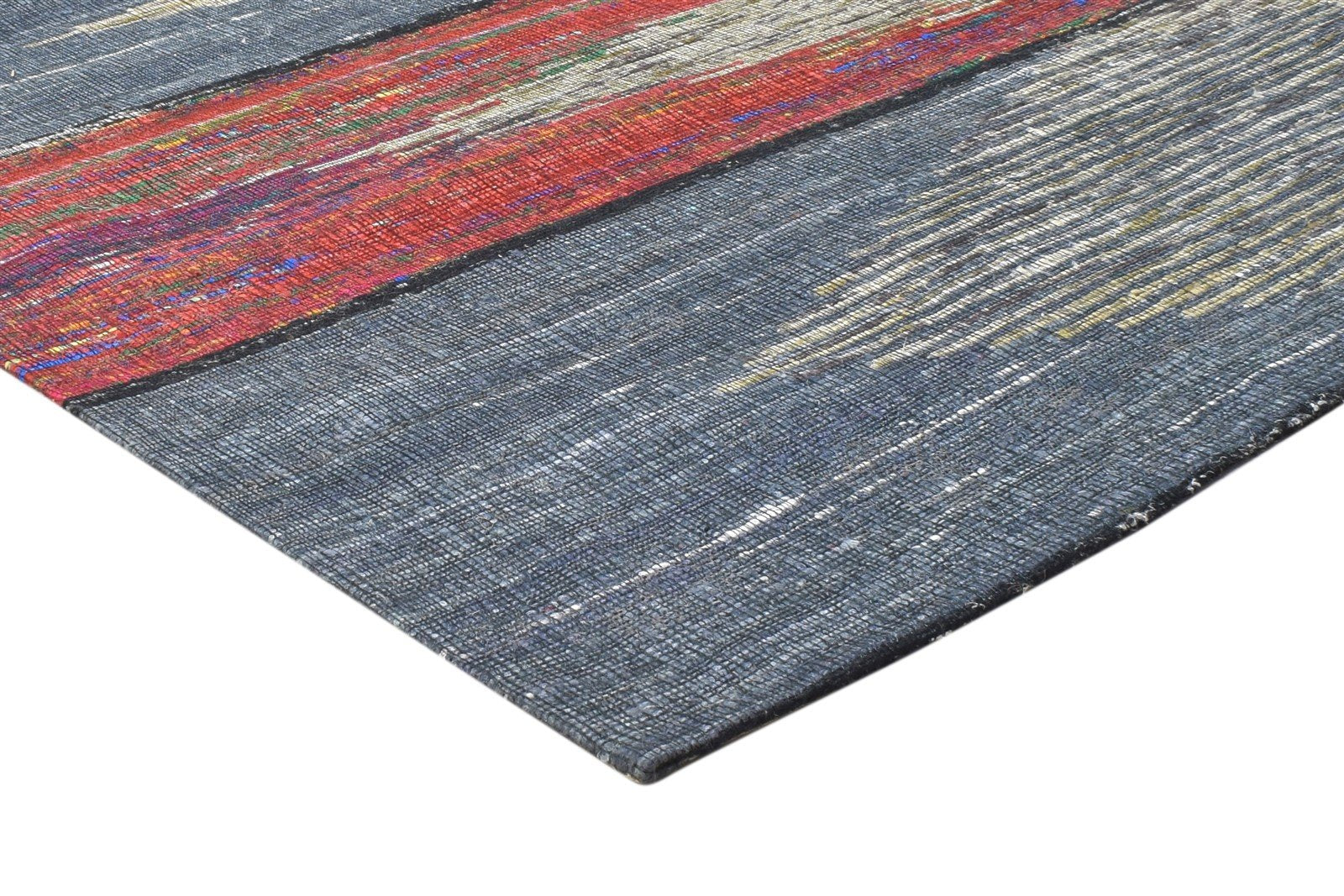 Jute Multi Color Rug 5' X 7' Modern Jacquard Loom Indian Ikat Room Size Carpet 7864468734101