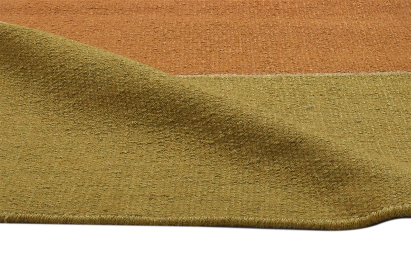Jute Rust Rug 2' X 3' Modern Dhurrie Scandinavian Striped Small Carpet 7864101109909