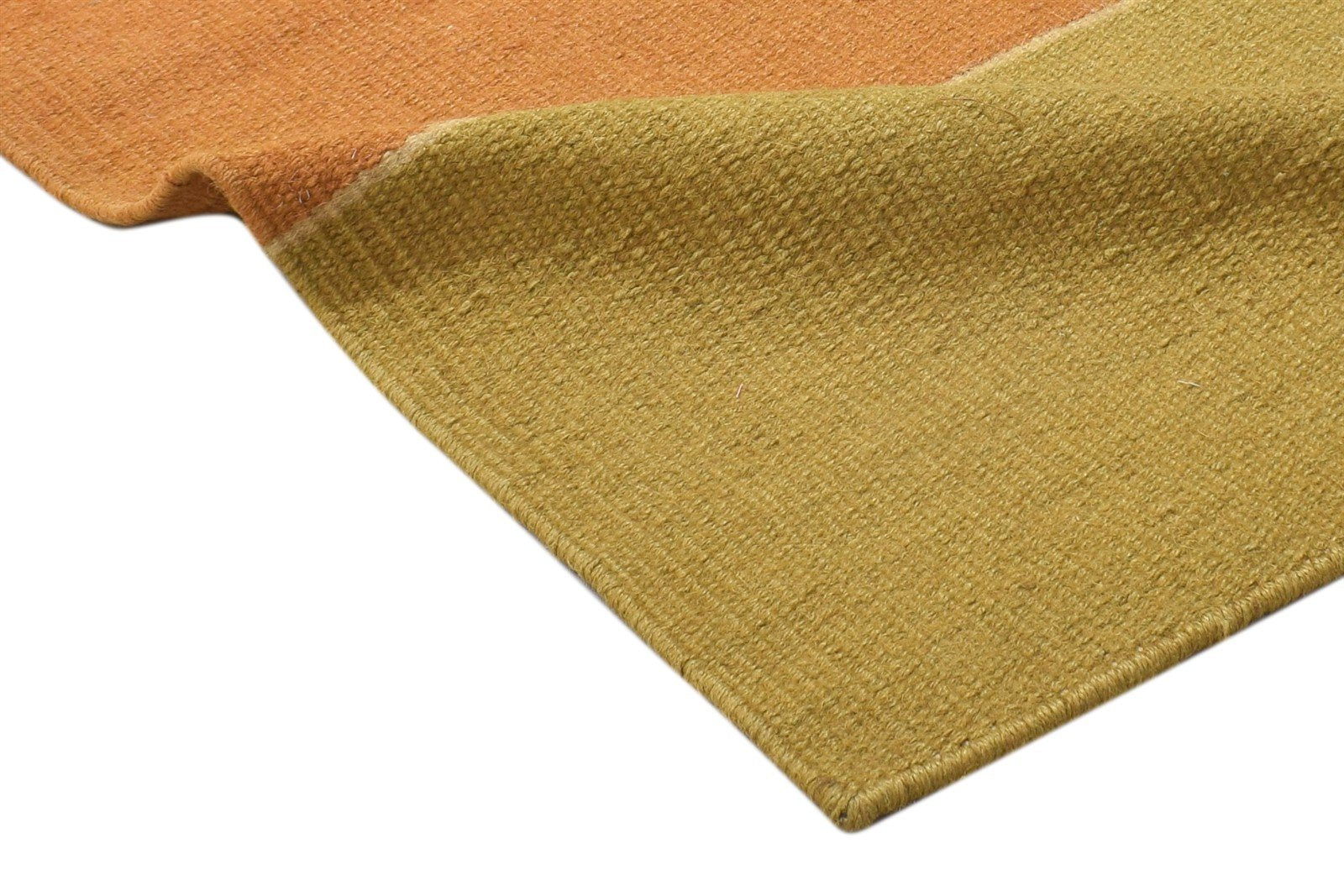 Jute Rust Rug 2' X 3' Modern Dhurrie Scandinavian Striped Small Carpet 7864101109909