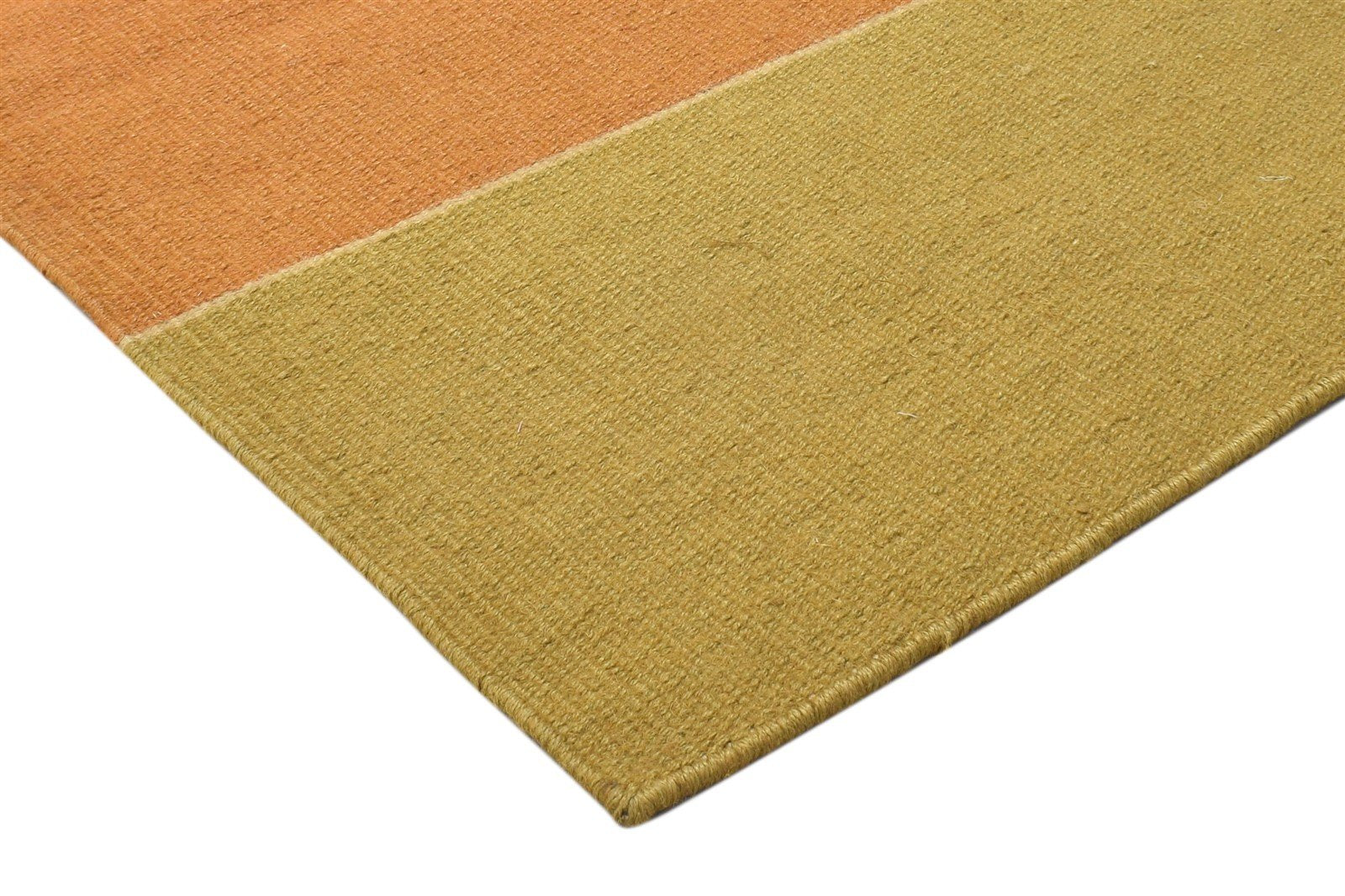 Jute Rust Rug 2' X 3' Modern Dhurrie Scandinavian Striped Small Carpet 7864101109909