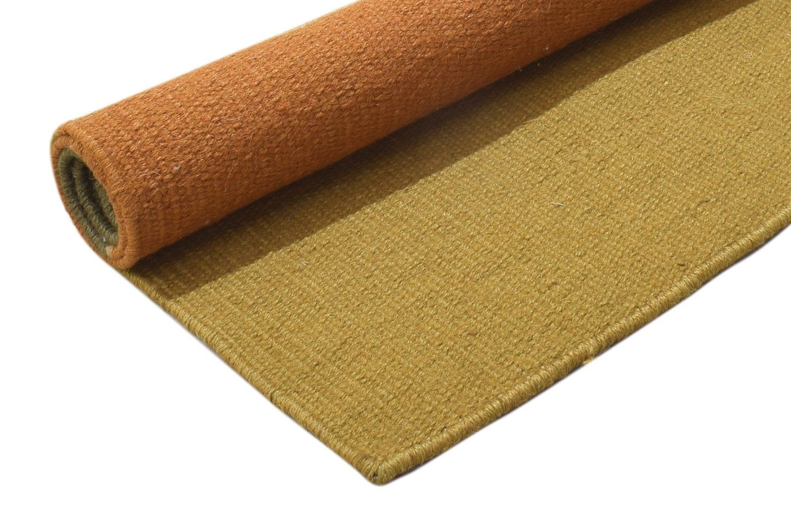 Jute Rust Rug 2' X 3' Modern Dhurrie Scandinavian Striped Small Carpet 7864101109909
