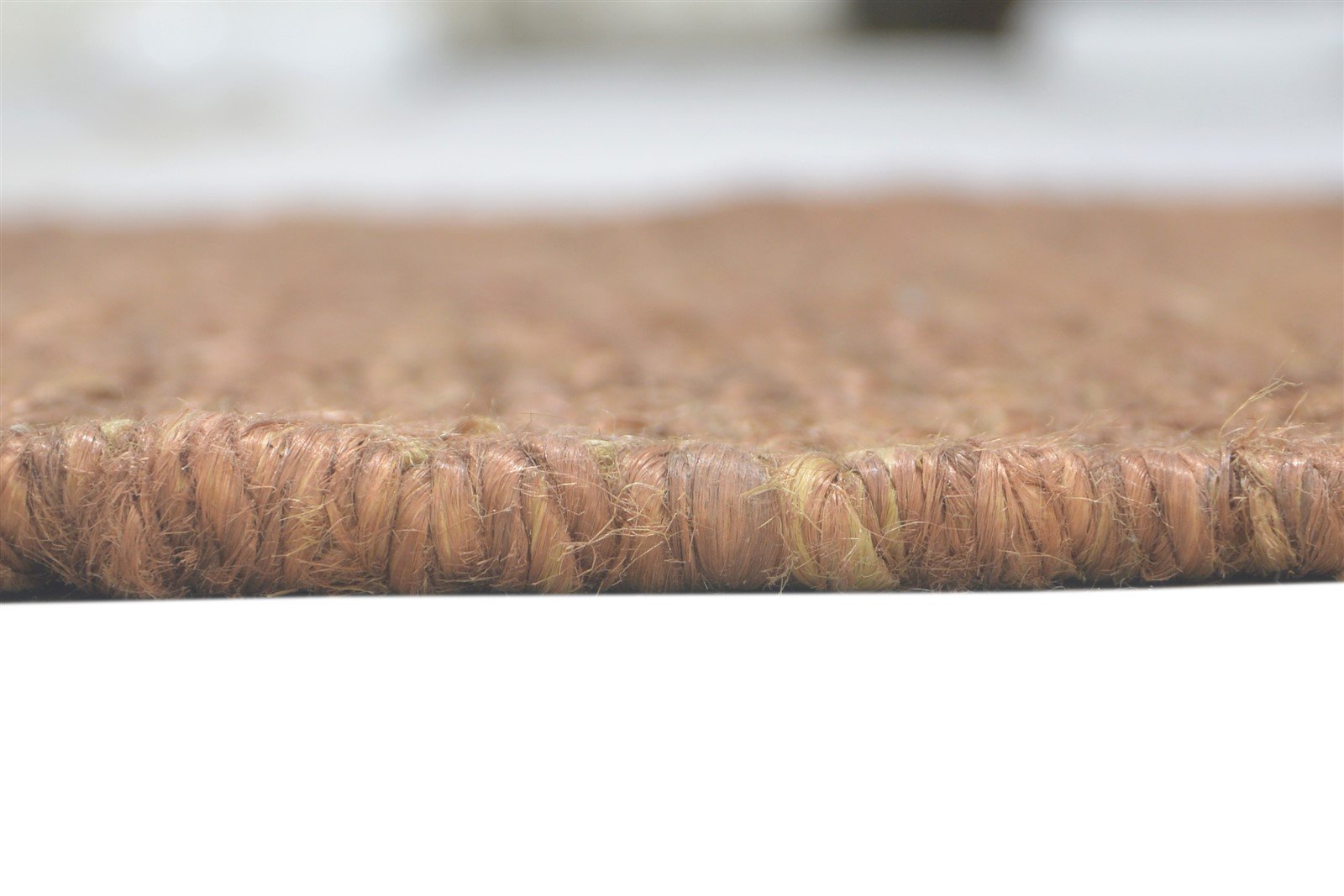 Jute Rust Rug 2' X 3' Modern Hand Knotted Scandinavian Solid Small Carpet 7860703264917