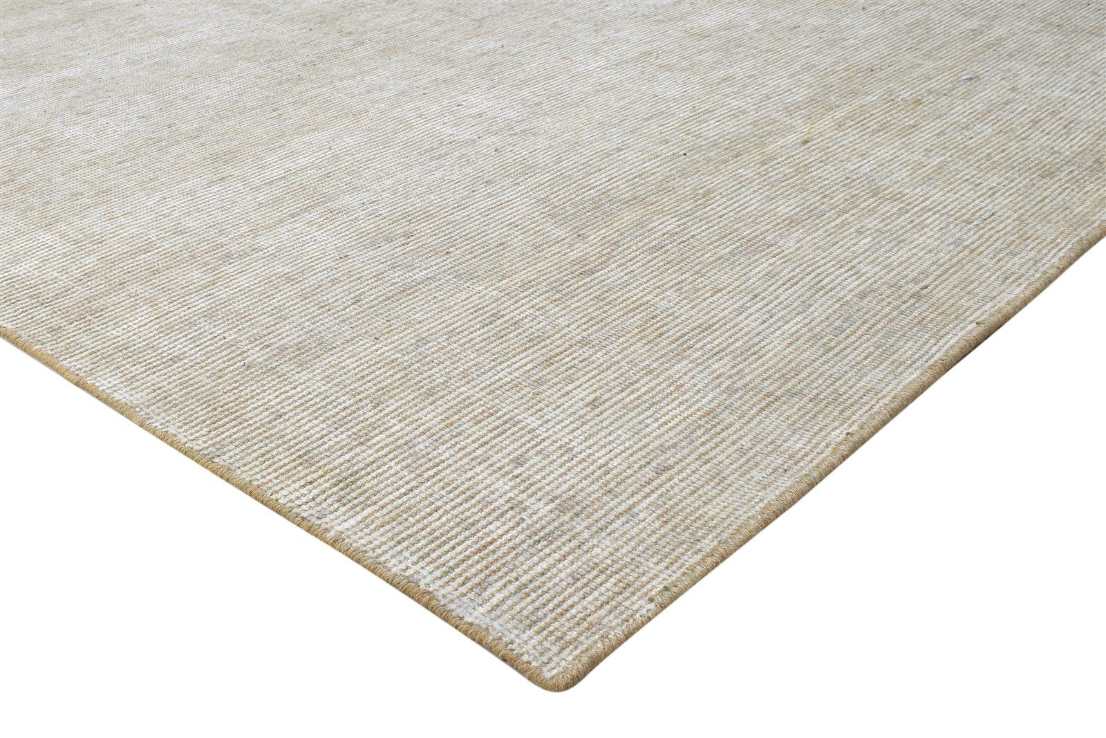 Jute / Silk Grey Rug 8' X 10' Modern Handloom Scandinavian Solid Large Carpet 7864181063829